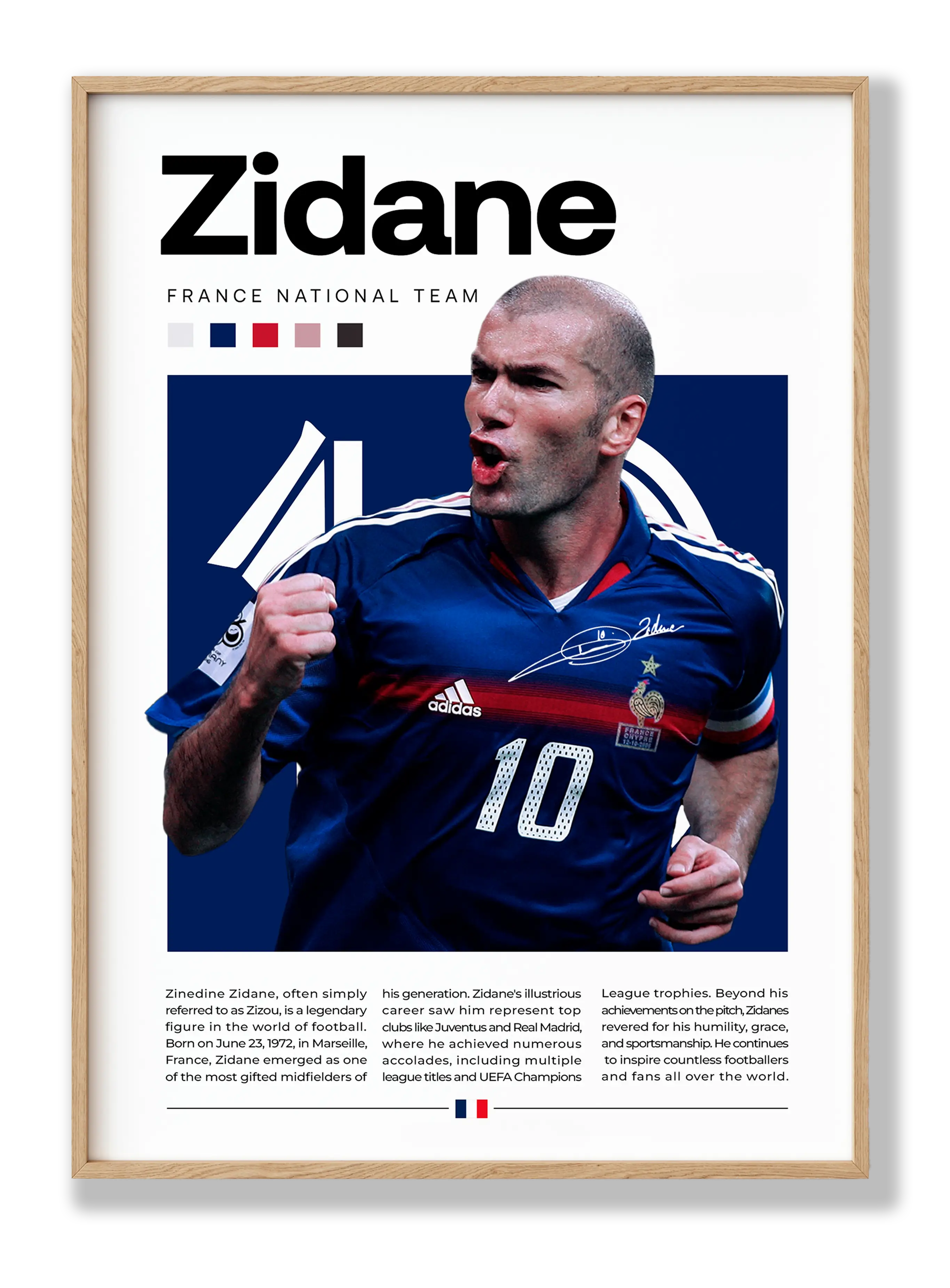 Zinedine Zidane No. 2 Plakat
