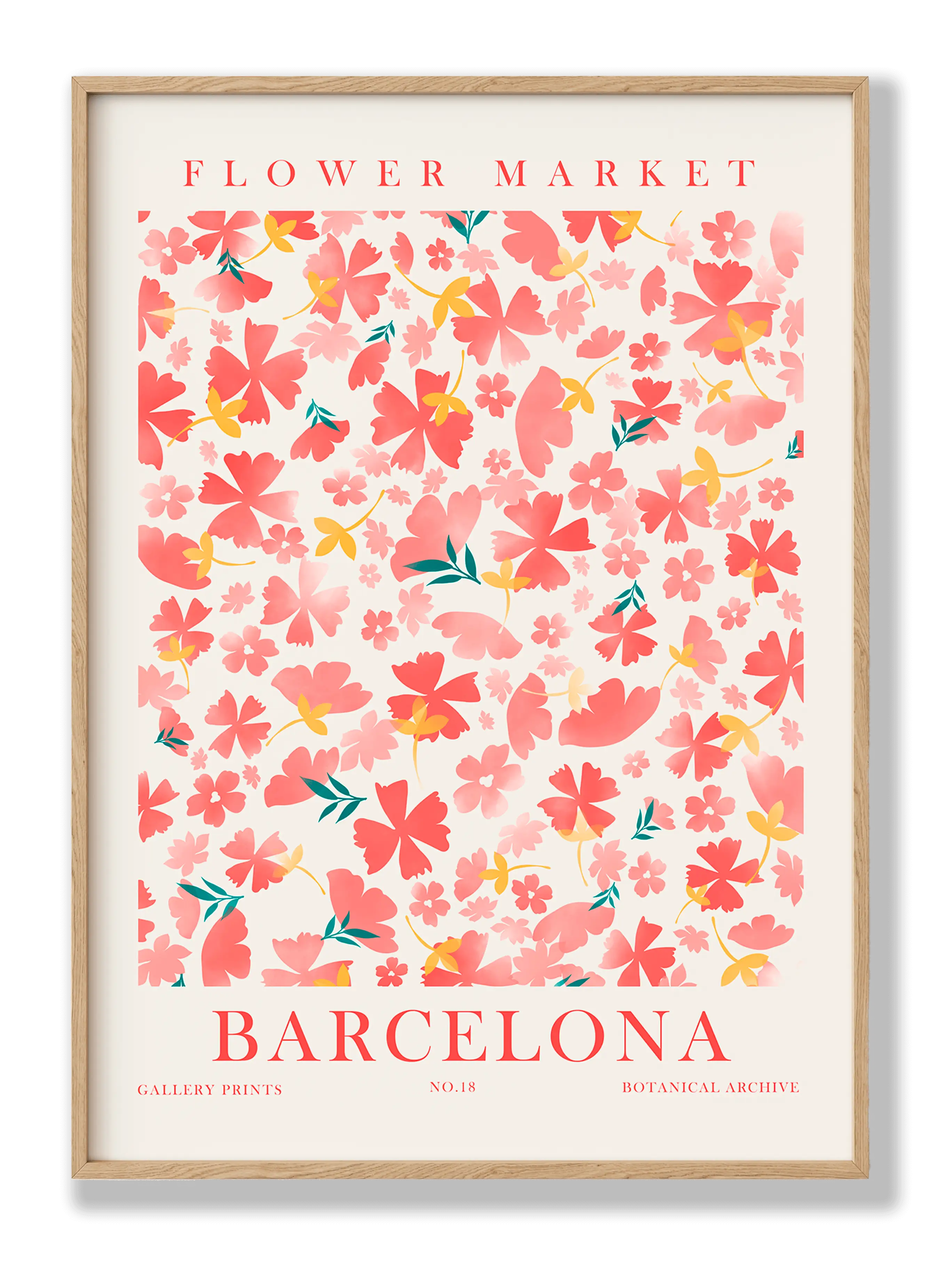 Blumenmarkt Barcelona Poster