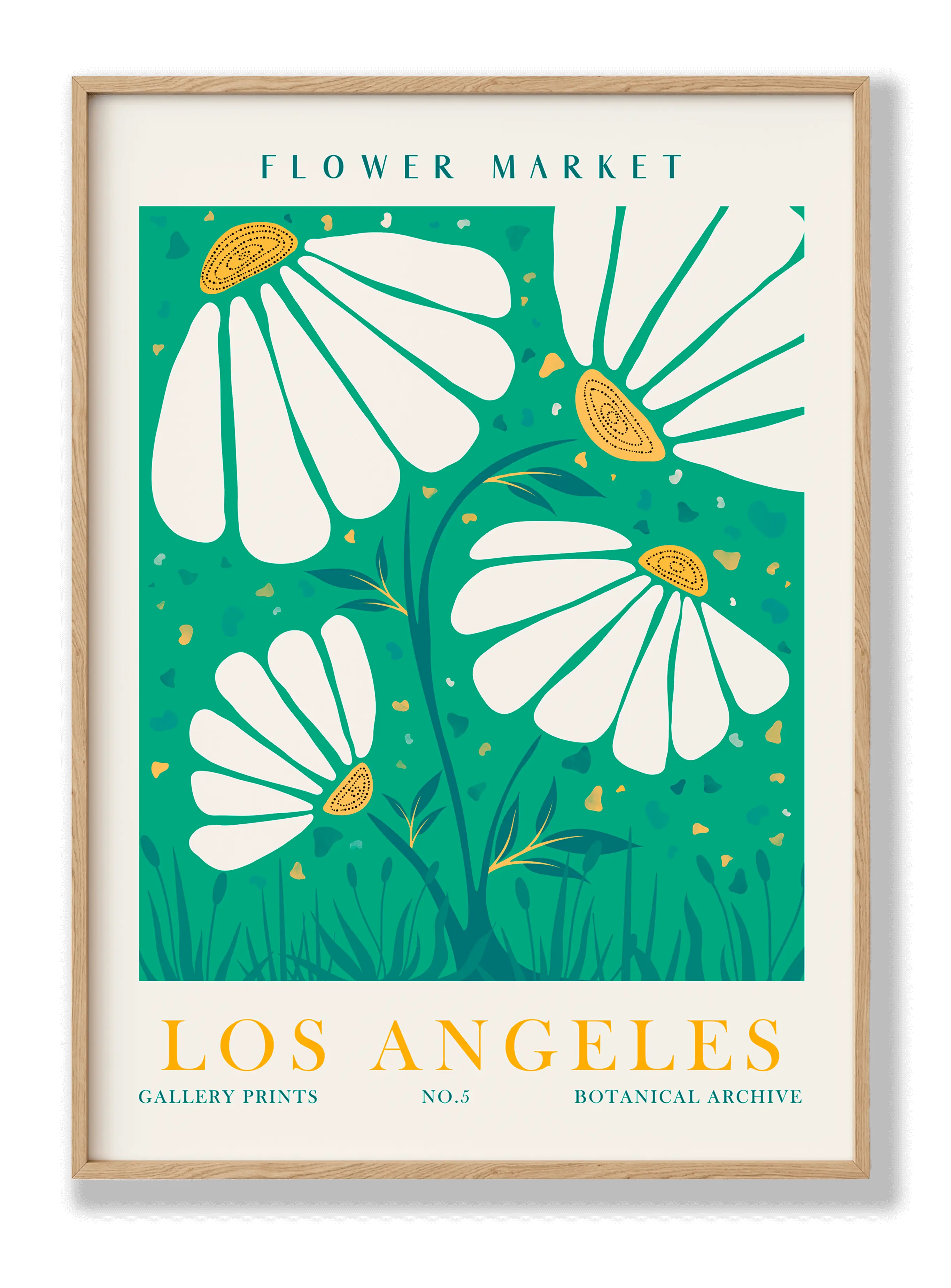 Blumenmarkt Los Angeles Poster