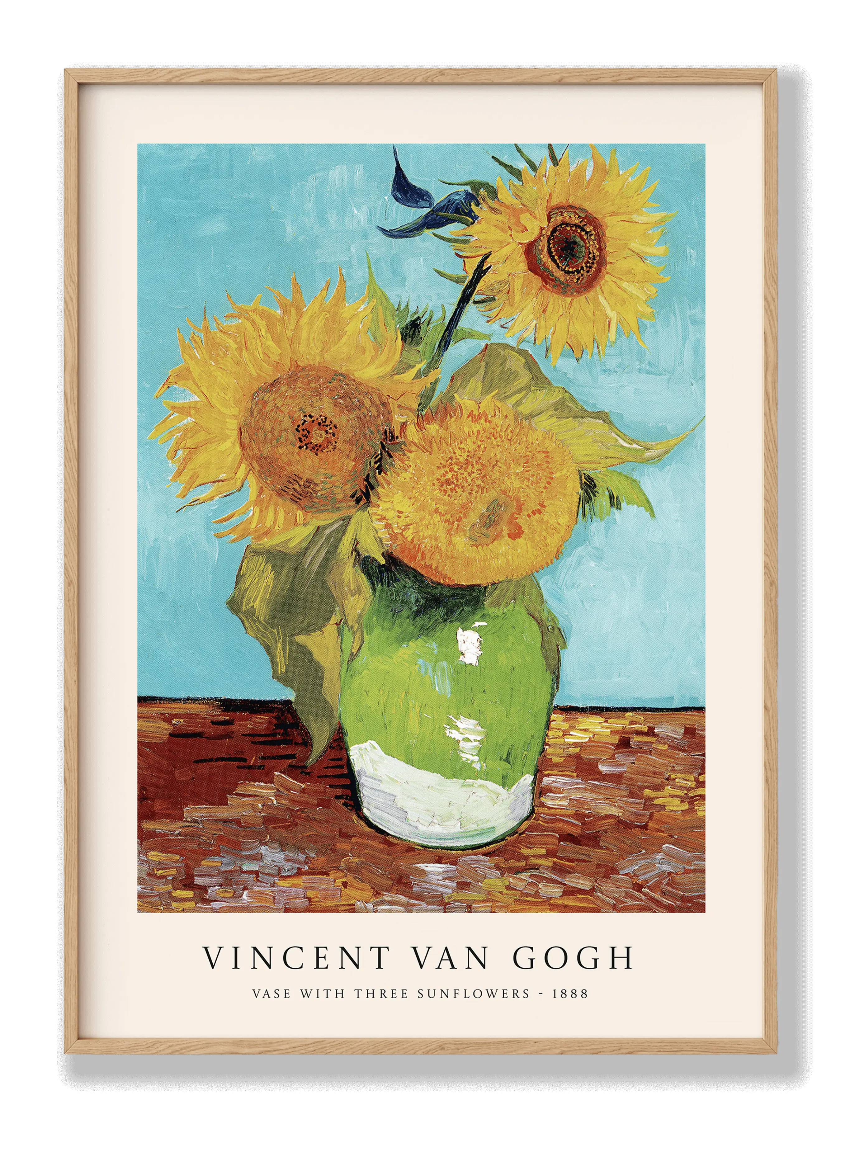 Van Gogh - Vase With Three Sunflowers Plakat