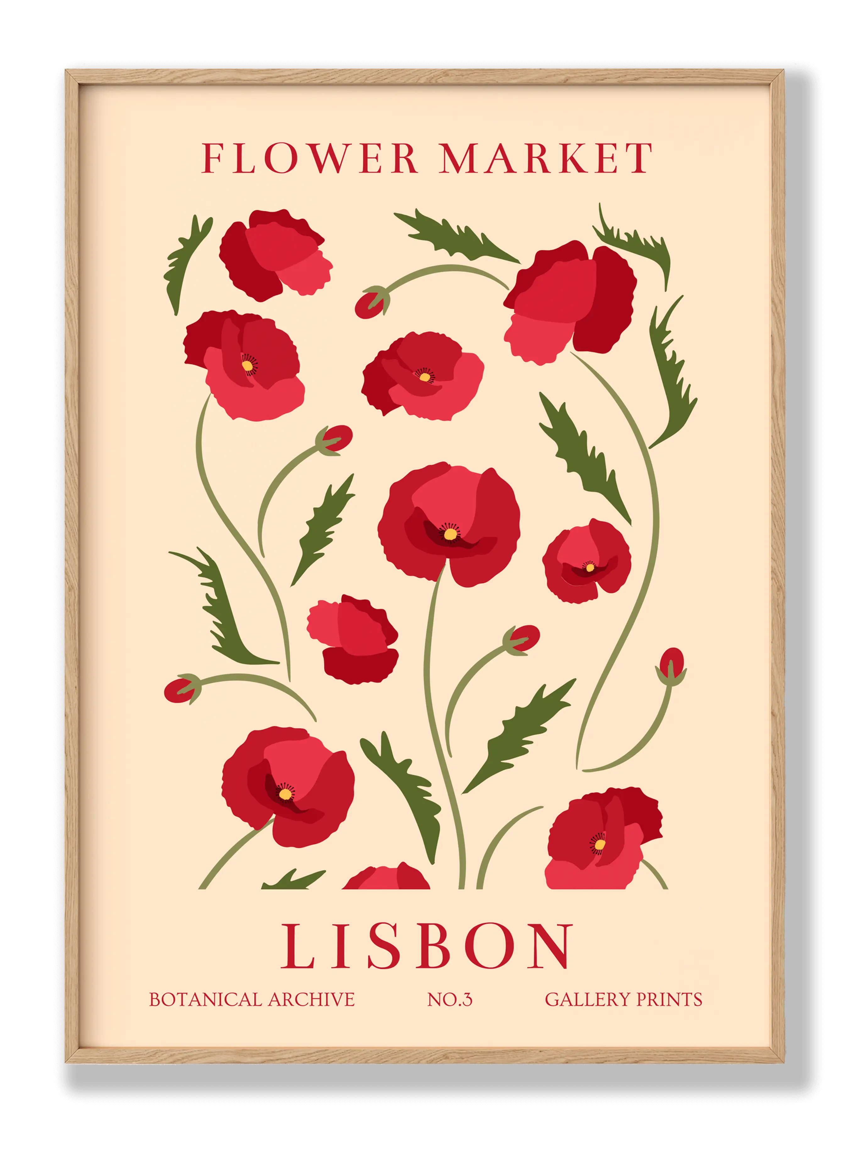 Blumenmarkt Lissabon Poster