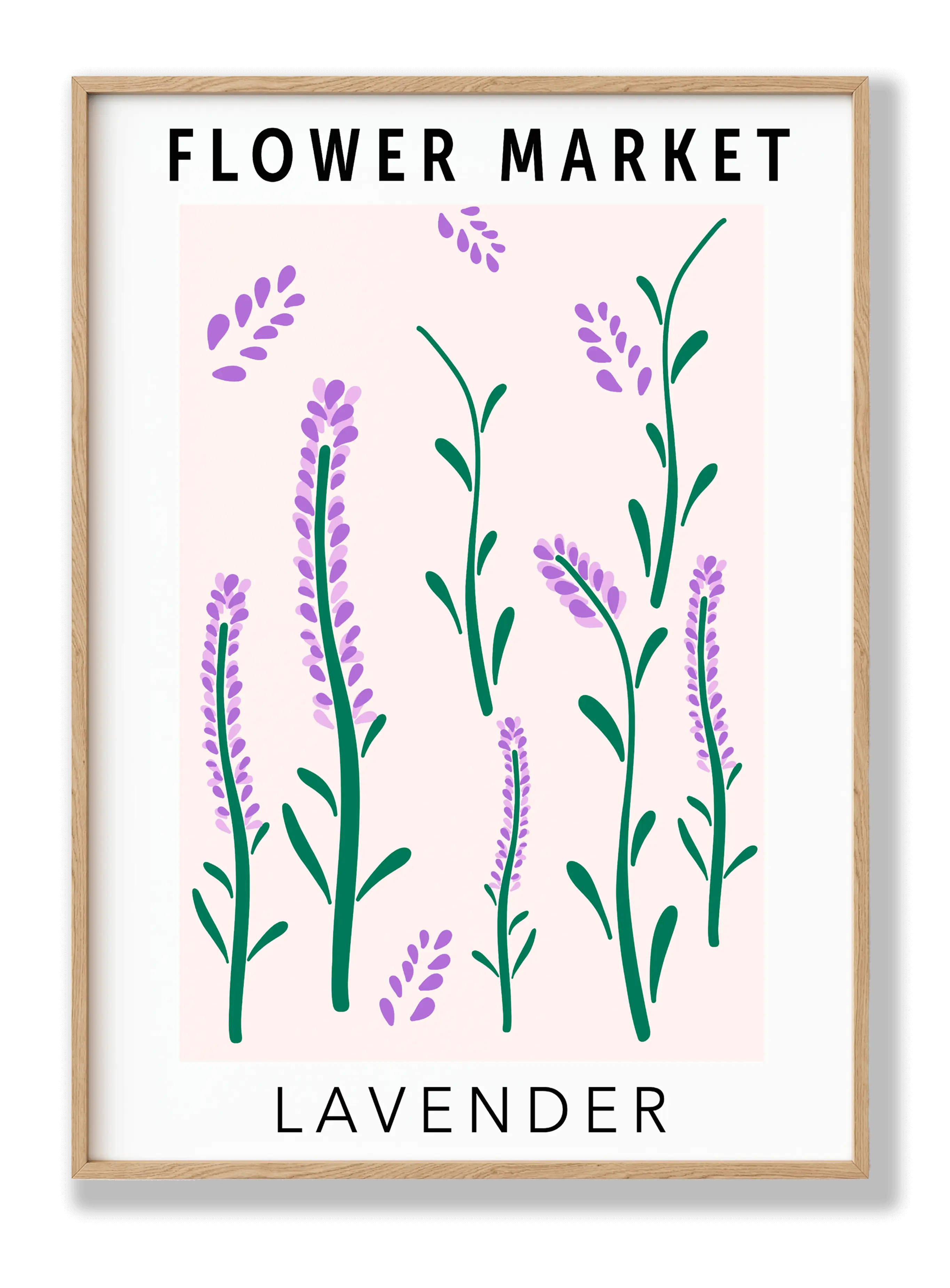 Blumenmarkt Lavendel Poster