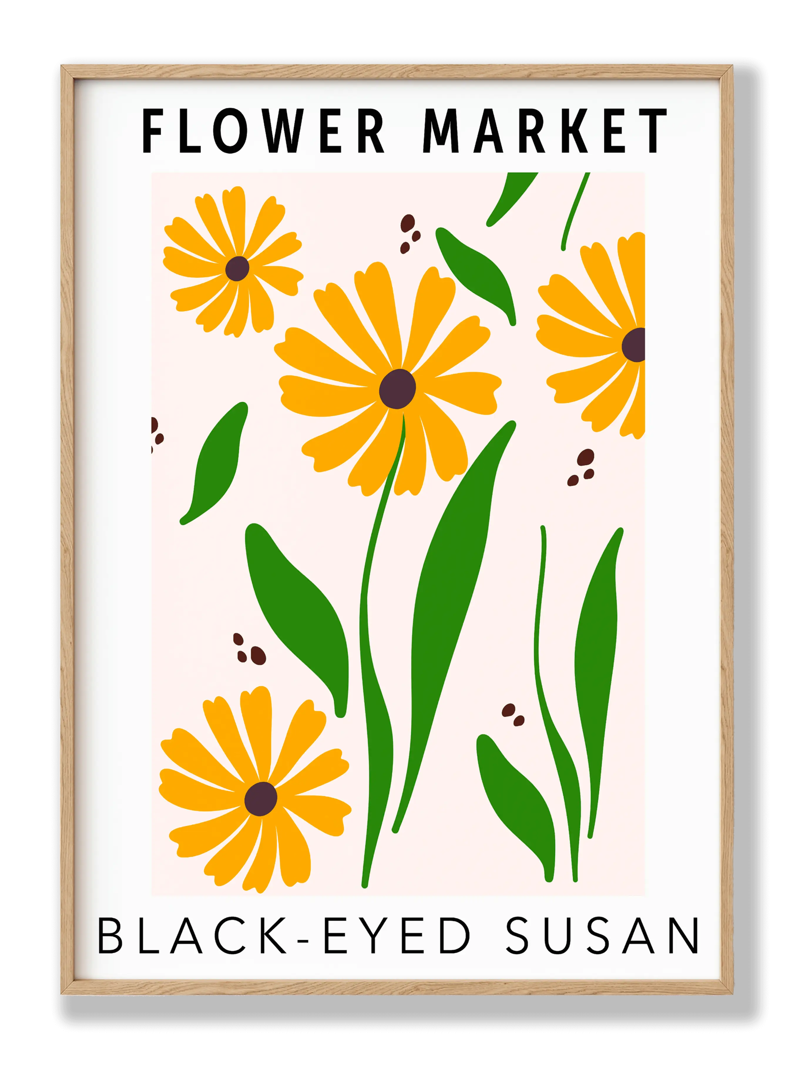 Blumenmarkt Schwarzäugige Susanne Poster