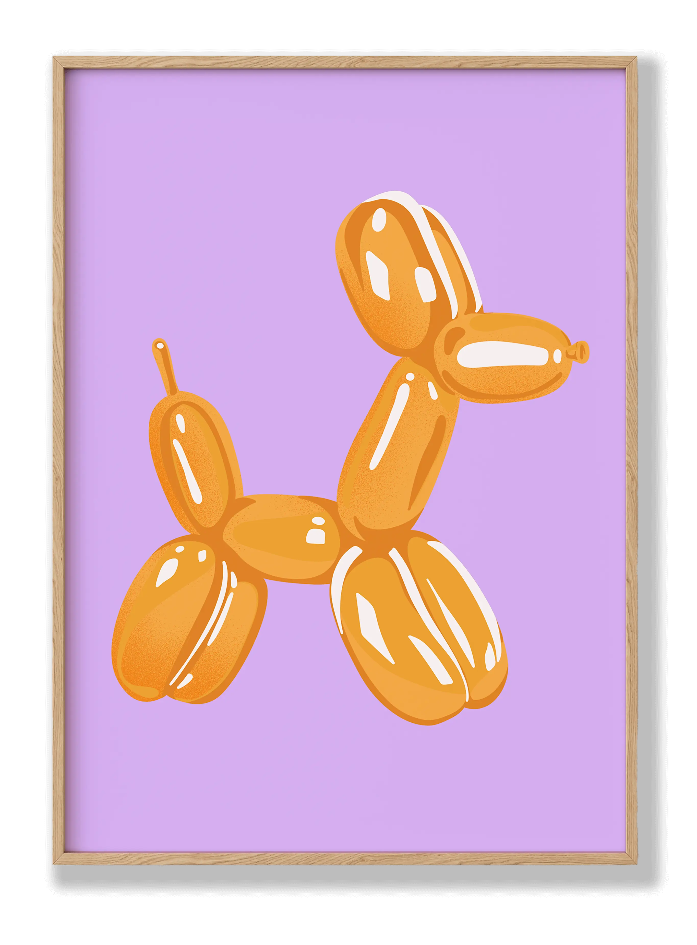 Yellow Balloon Dog Plakat