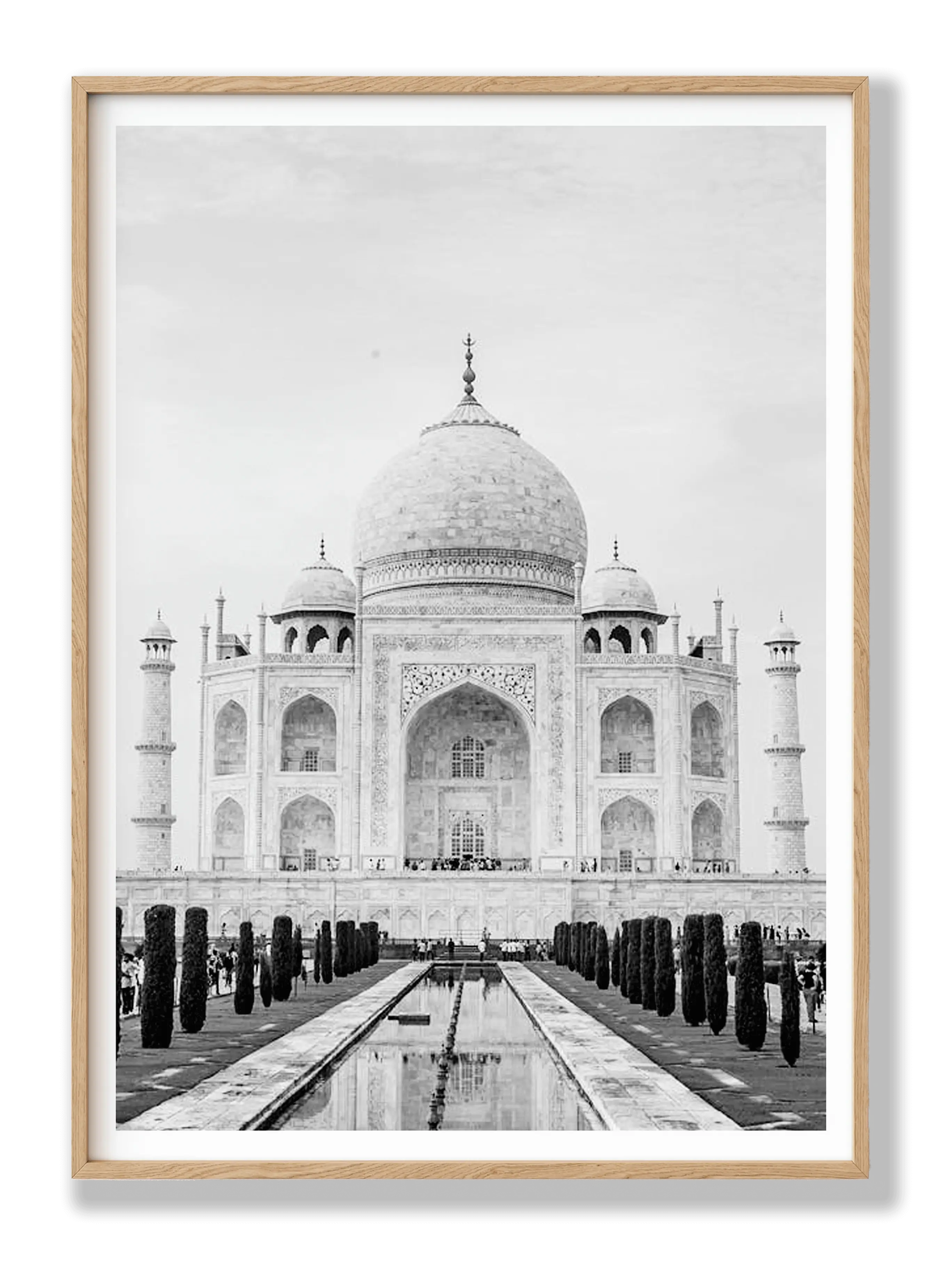 Taj Mahal Black/White Plakat