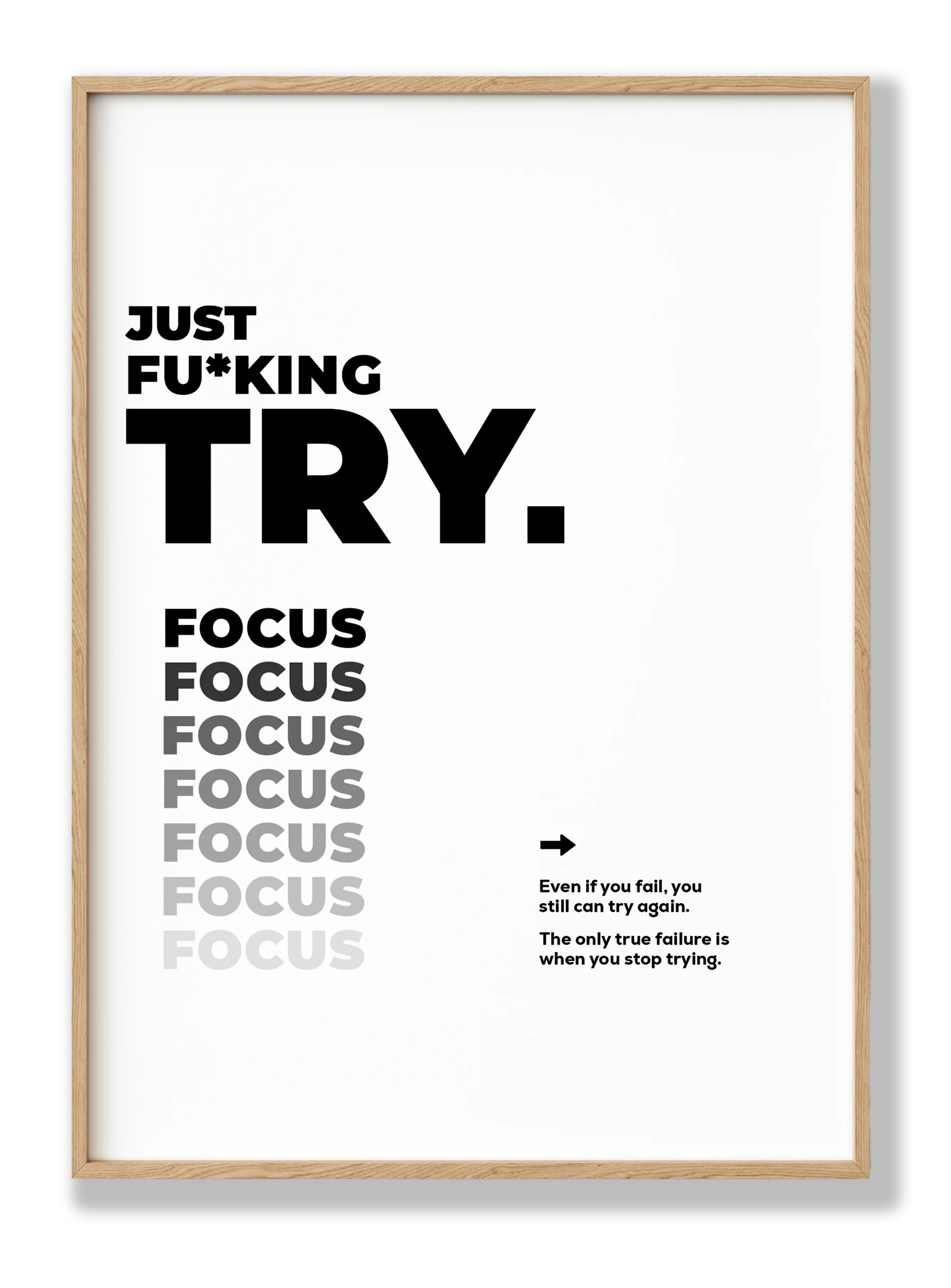 Just f*cking try Plakat