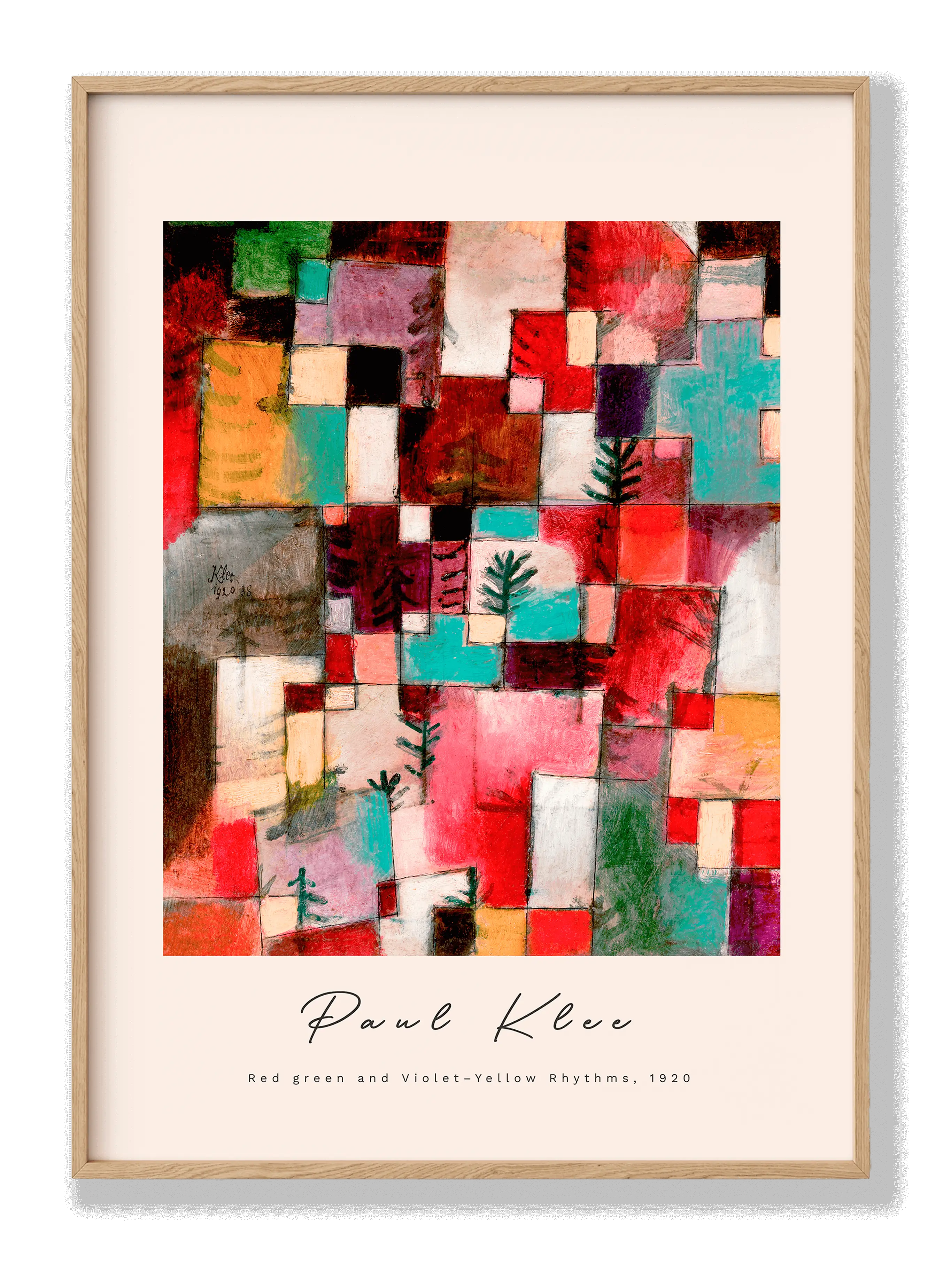 Paul Klee - Red Green And Violet Yellow Rhytms Plakat