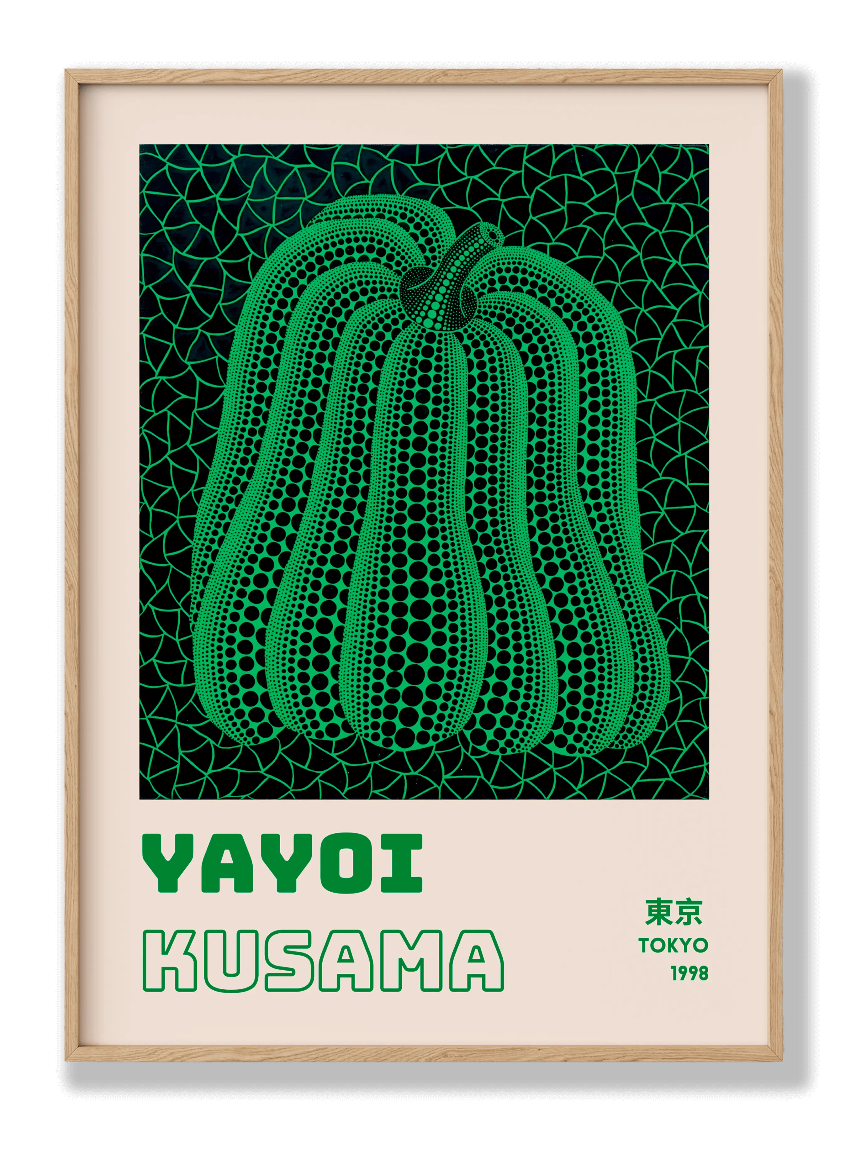 Yayoi Kusama - Green Pumpkin Plakat