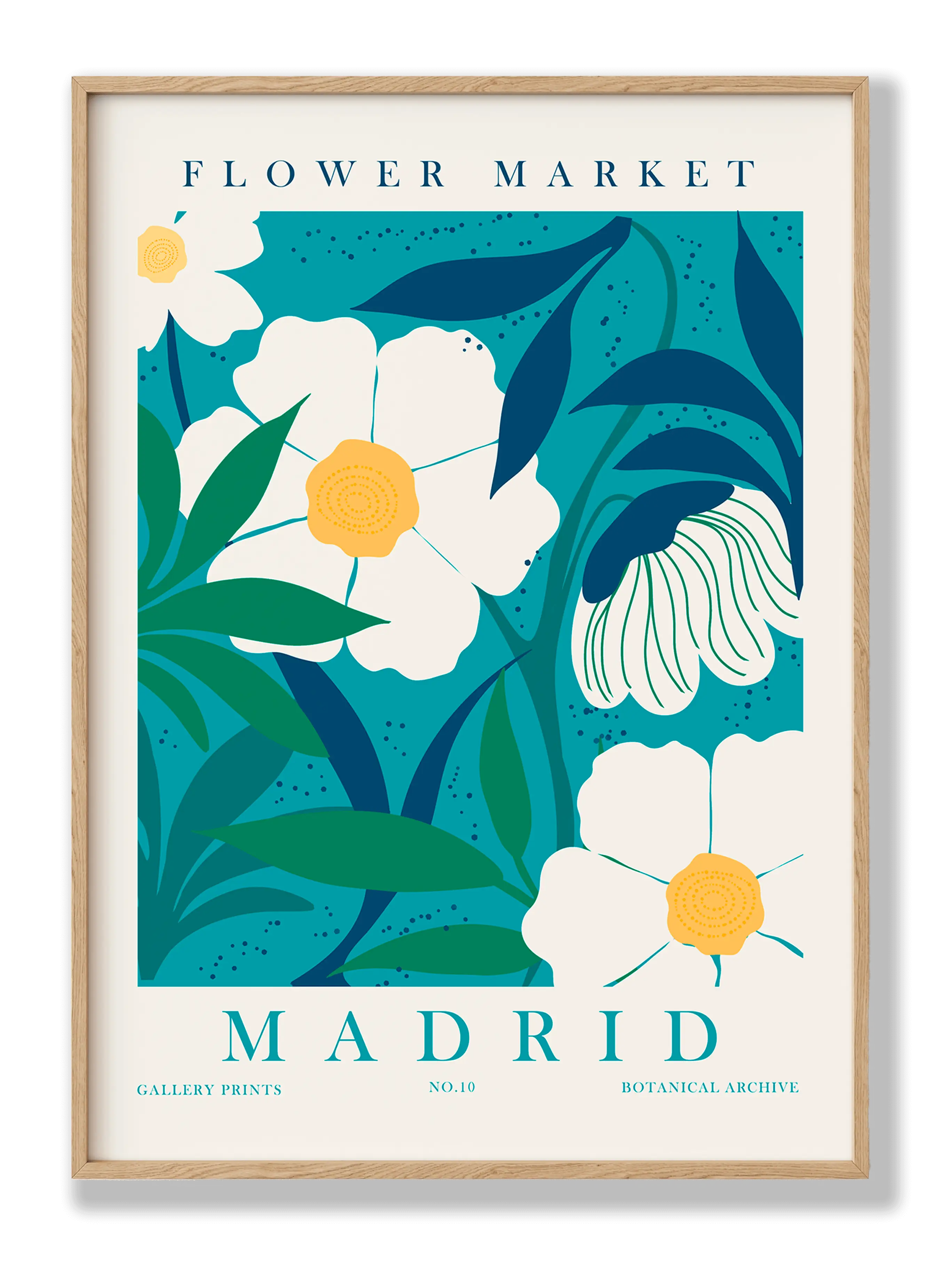 Blumenmarkt Madrid Poster