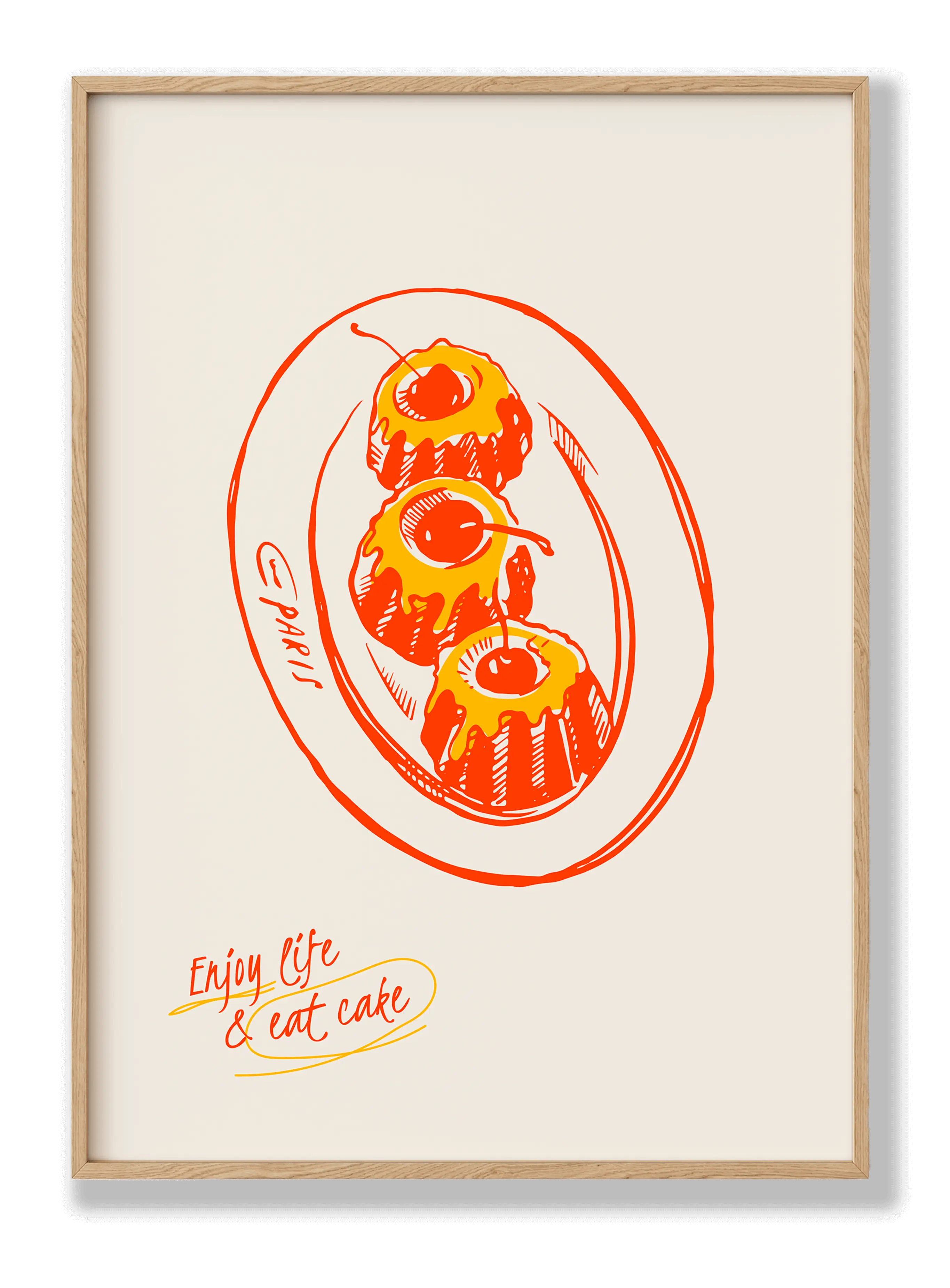 Poster Kuchen essen