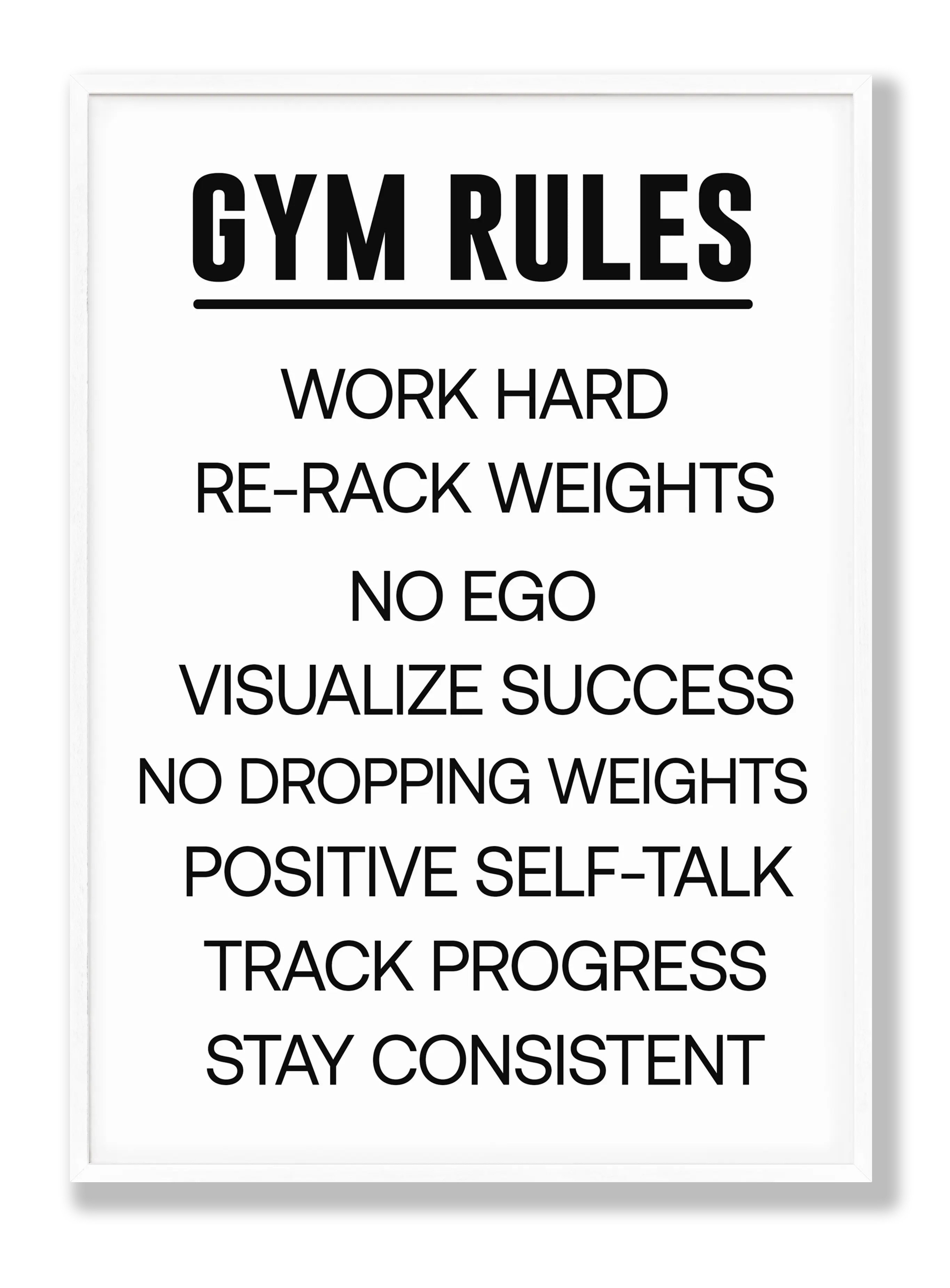 Gym Rules Plakat
