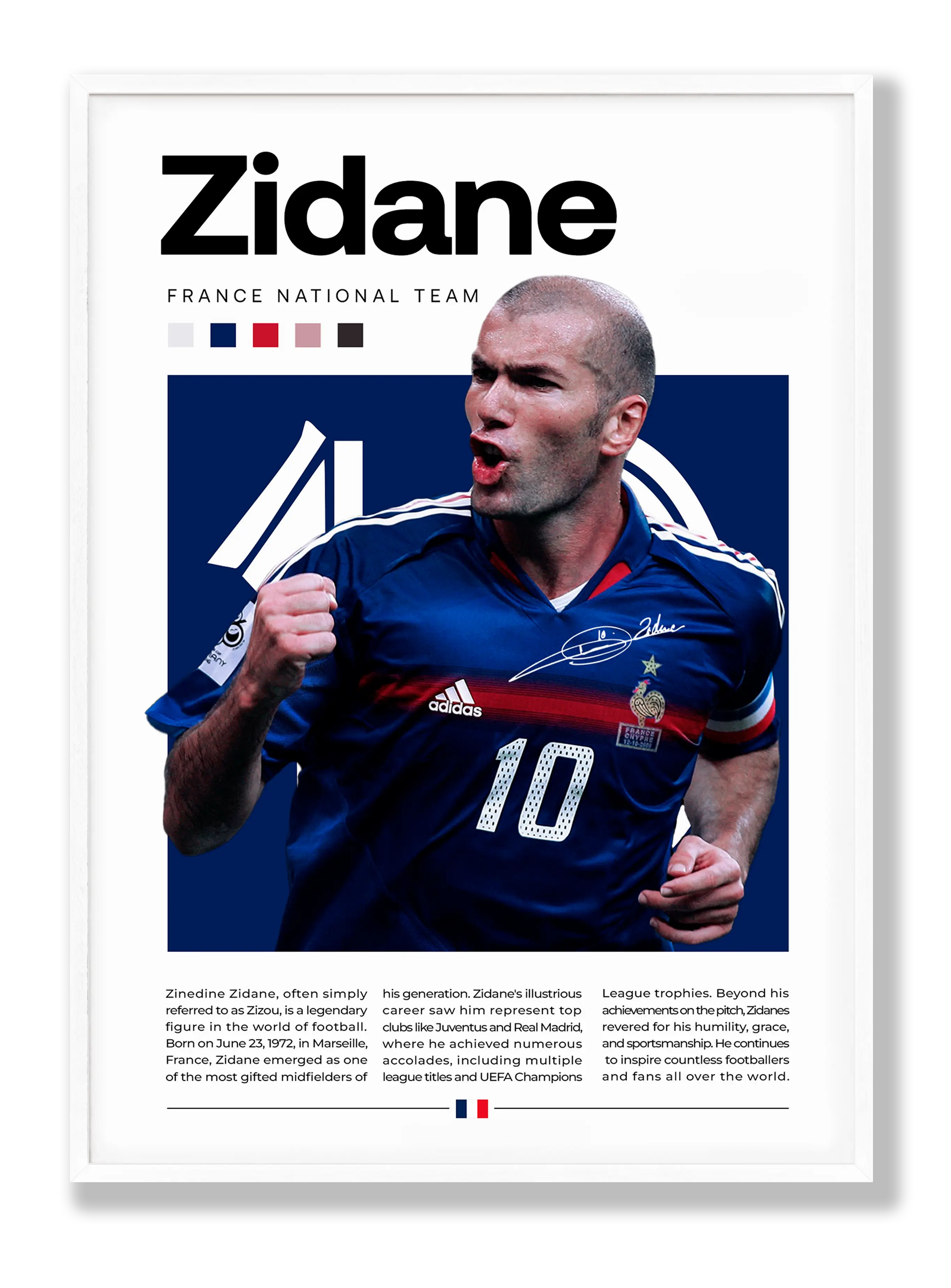 Zinedine Zidane No. 2 Plakat
