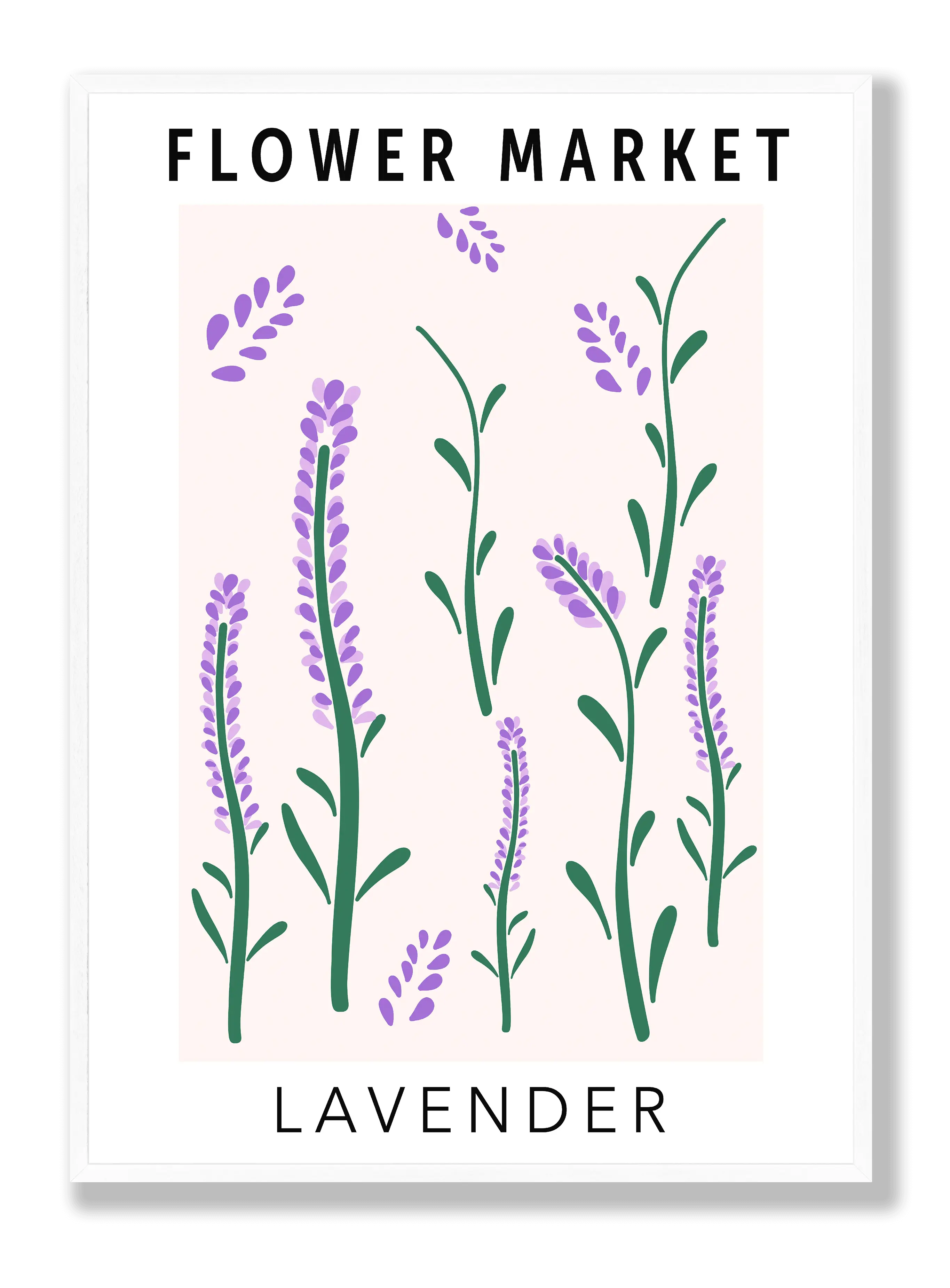 Blumenmarkt Lavendel Poster