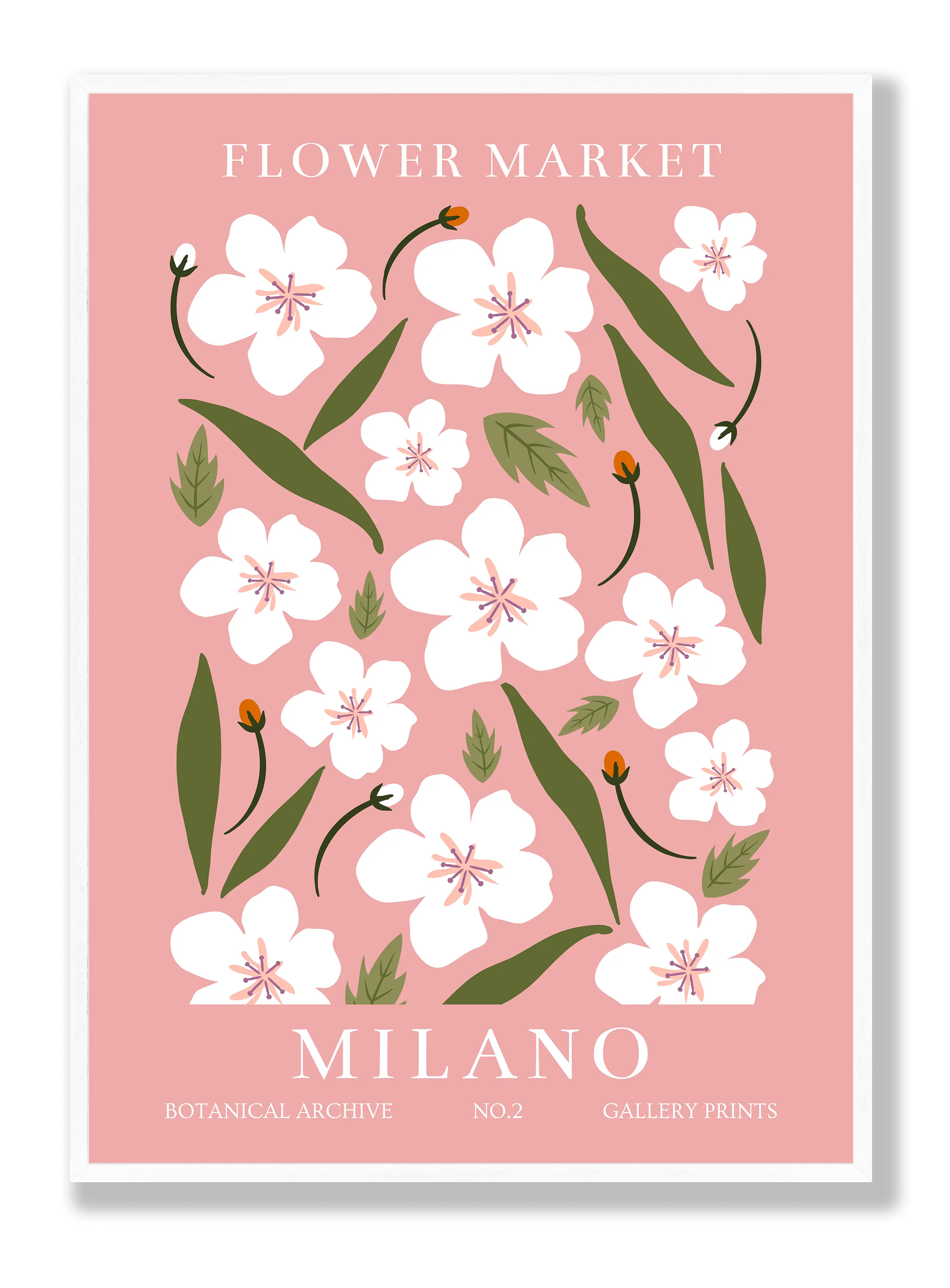 Blumenmarkt Mailand Poster