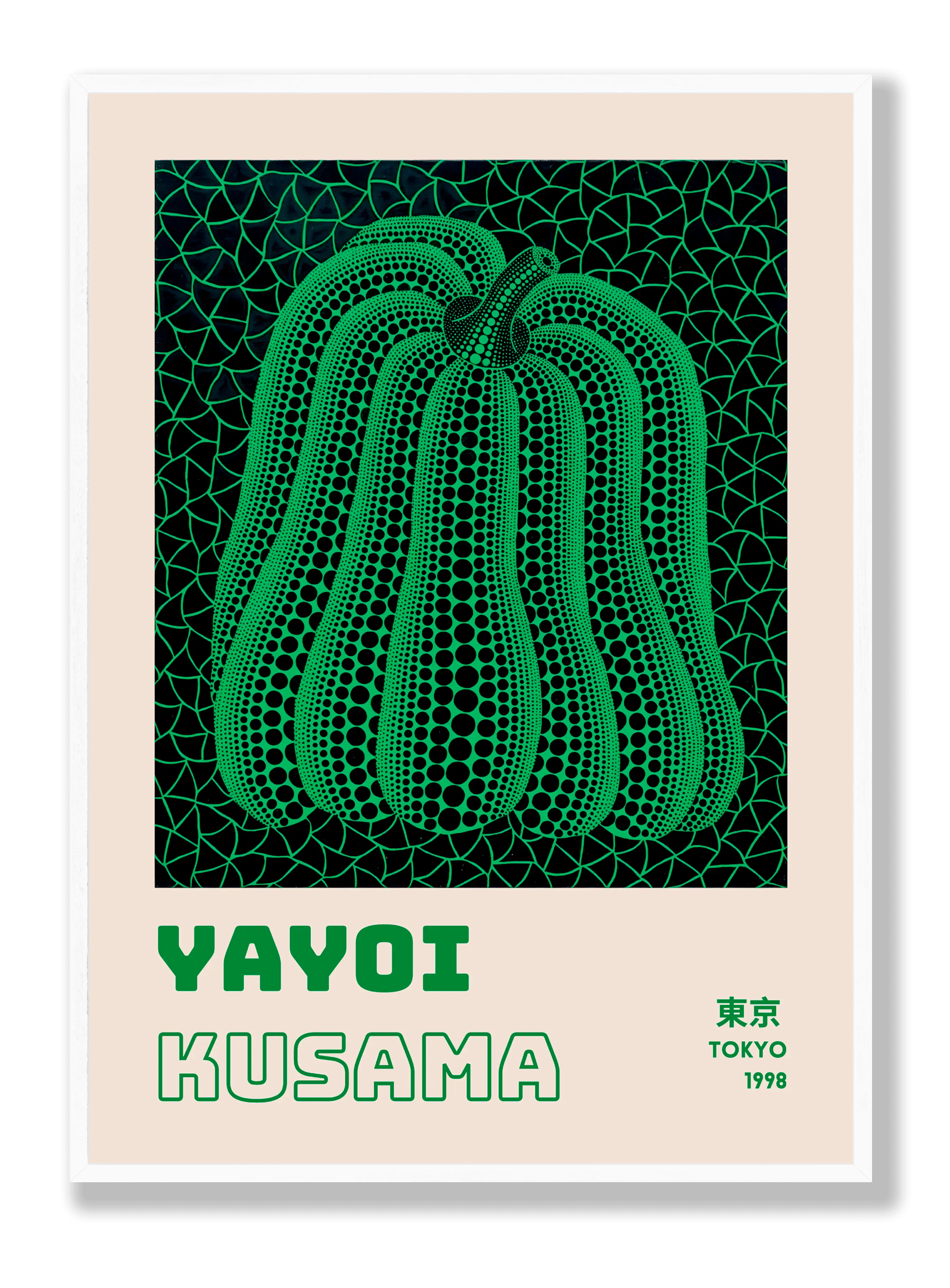 Yayoi Kusama - Green Pumpkin Plakat
