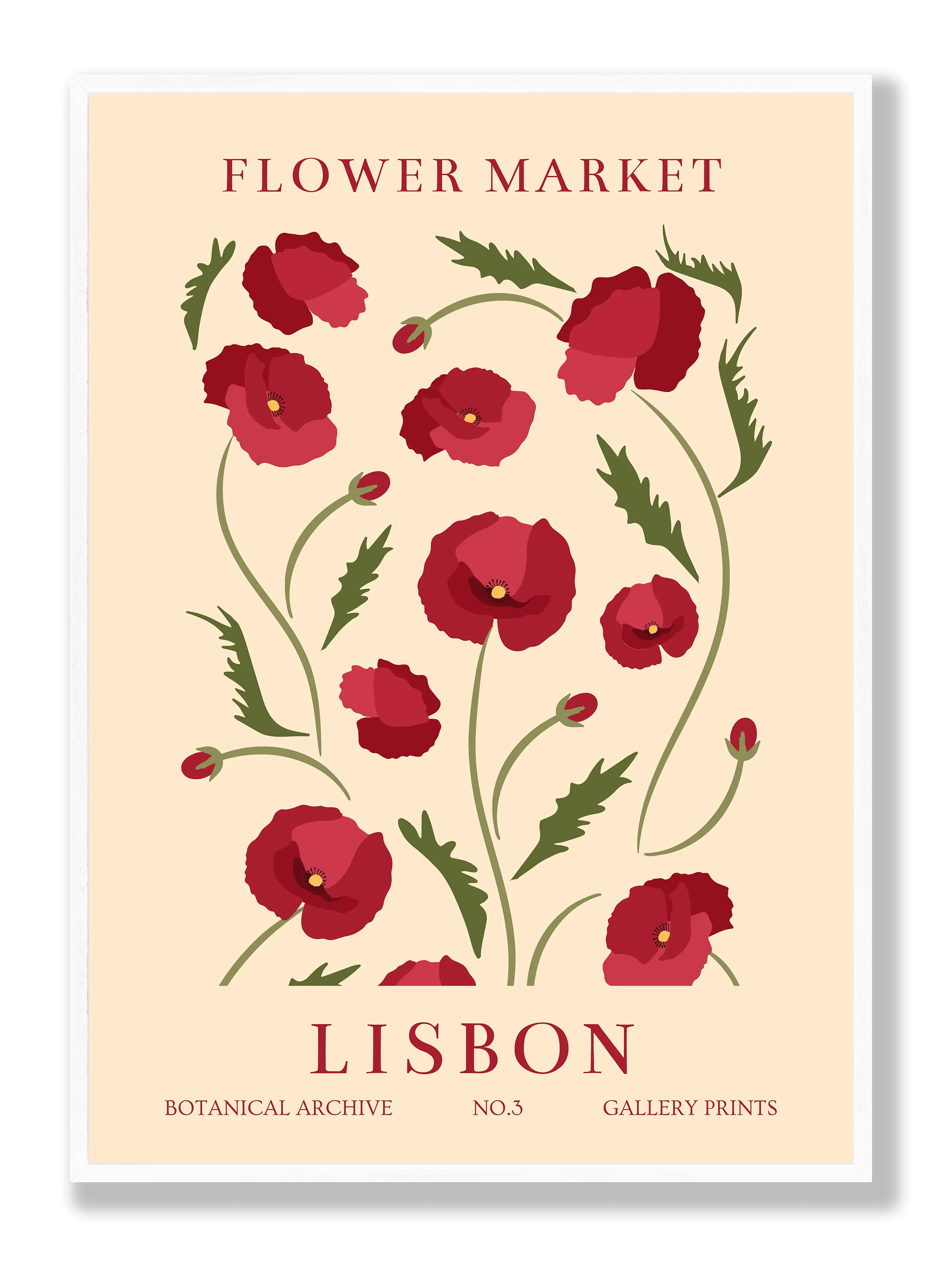 Blumenmarkt Lissabon Poster