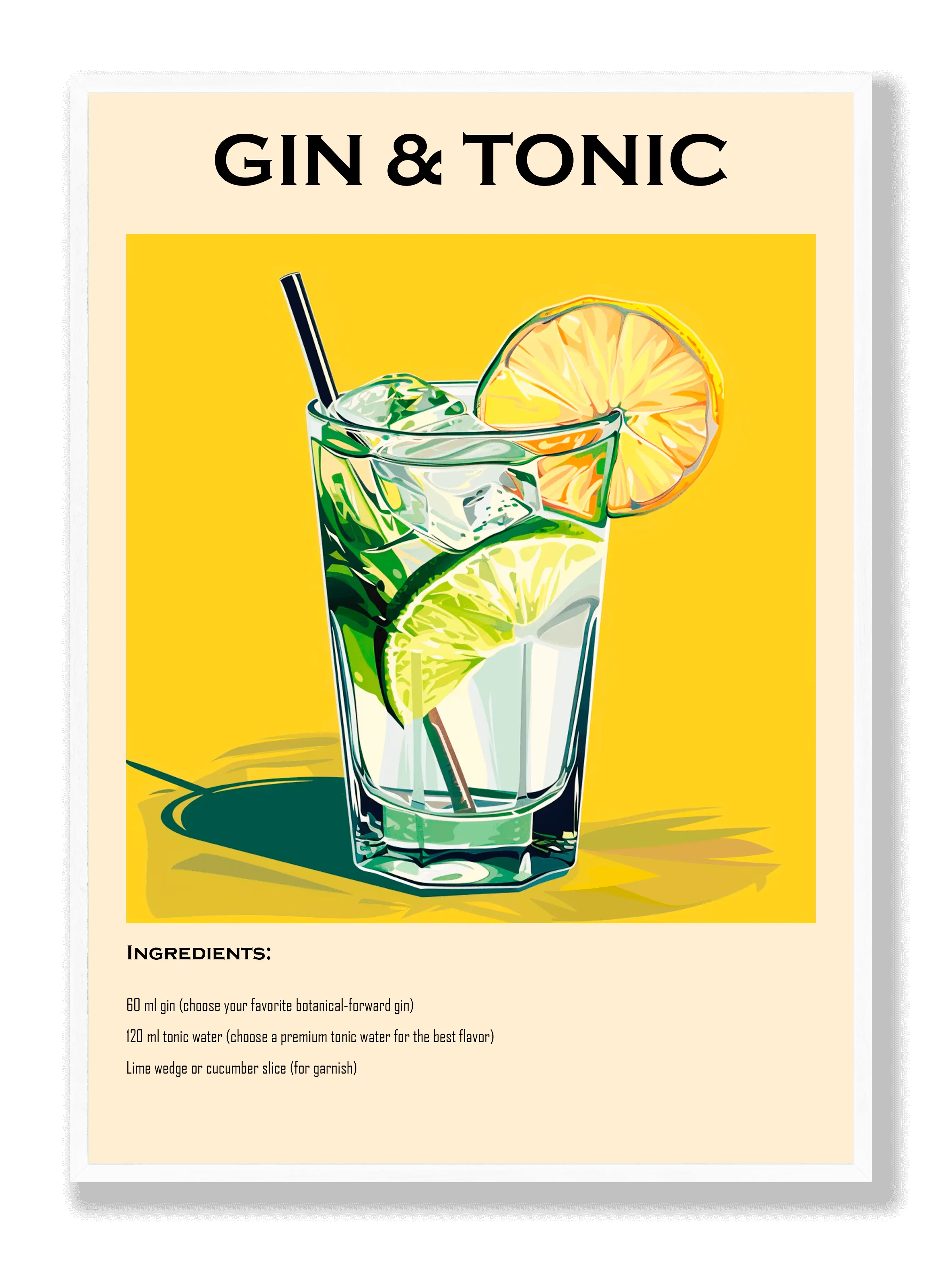 Gin & Tonic Plakat