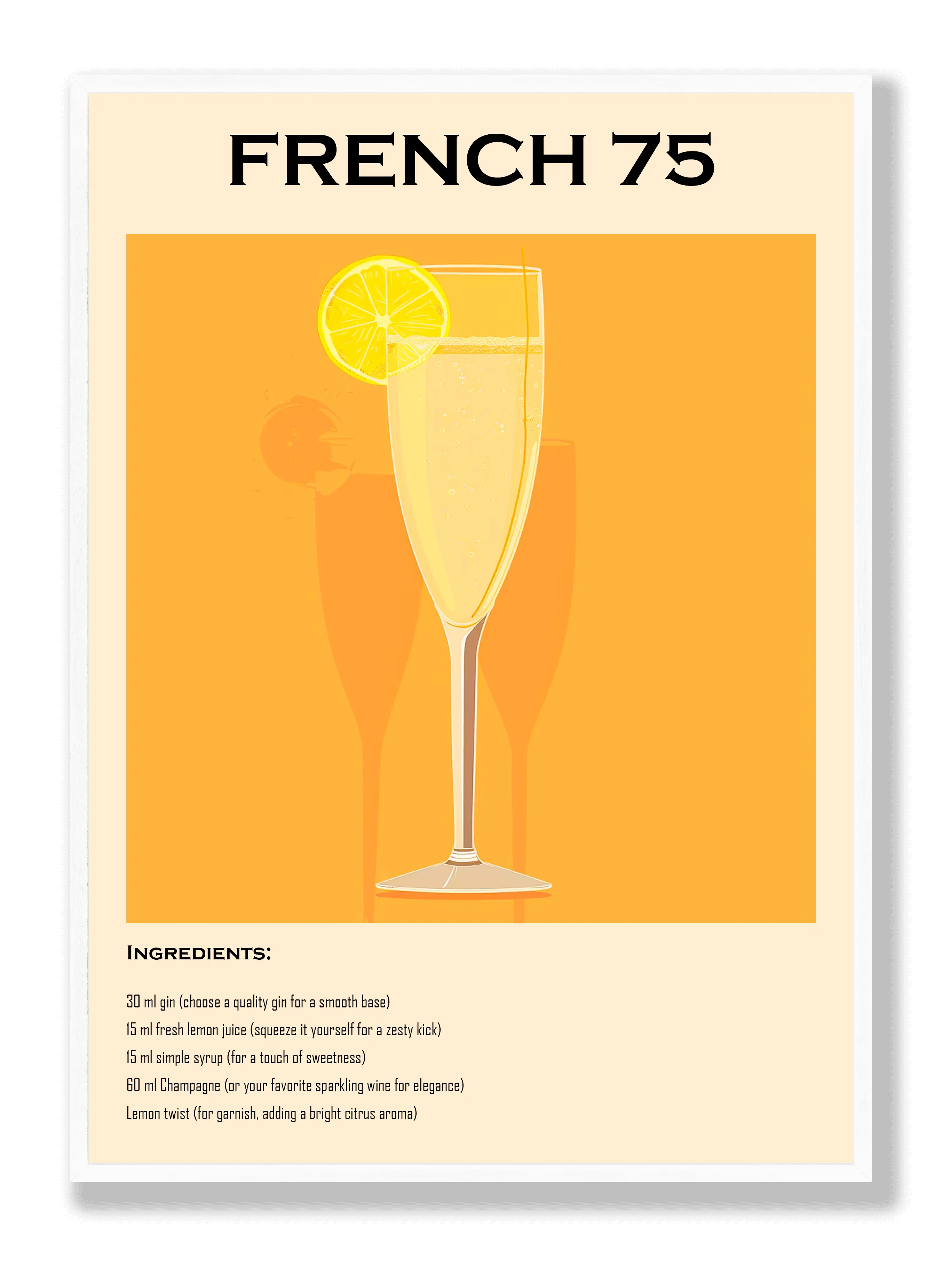 French 75 Plakat
