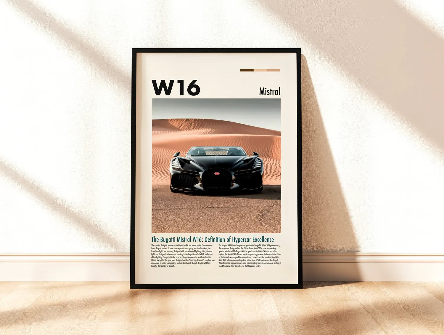 Bugatti Mistral W16 Plakat