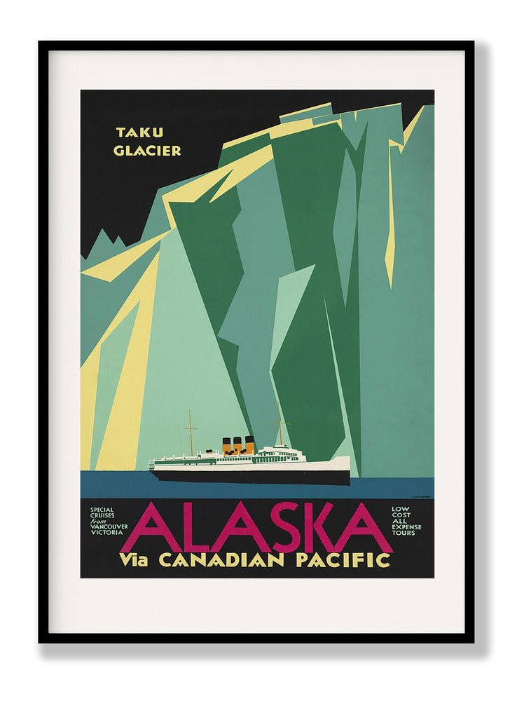 Alaska über den kanadischen Pazifik. Taku-Gletscher Poster