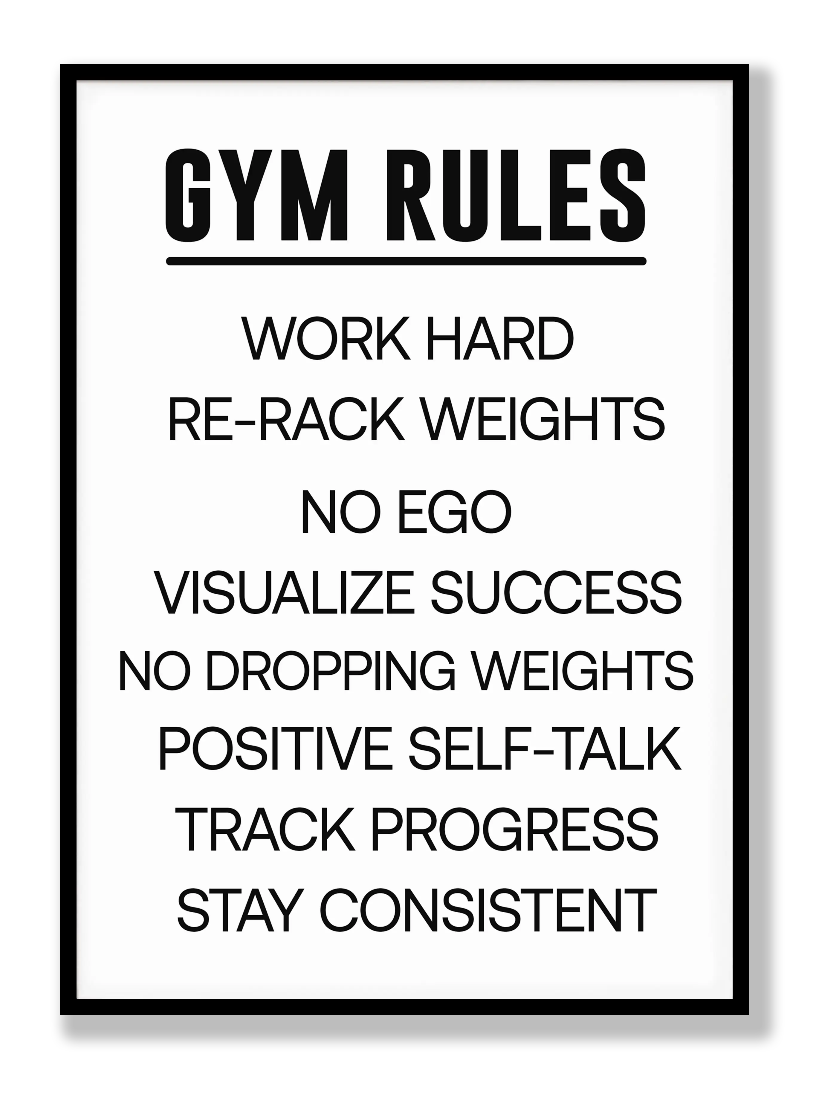 Gym Rules Plakat