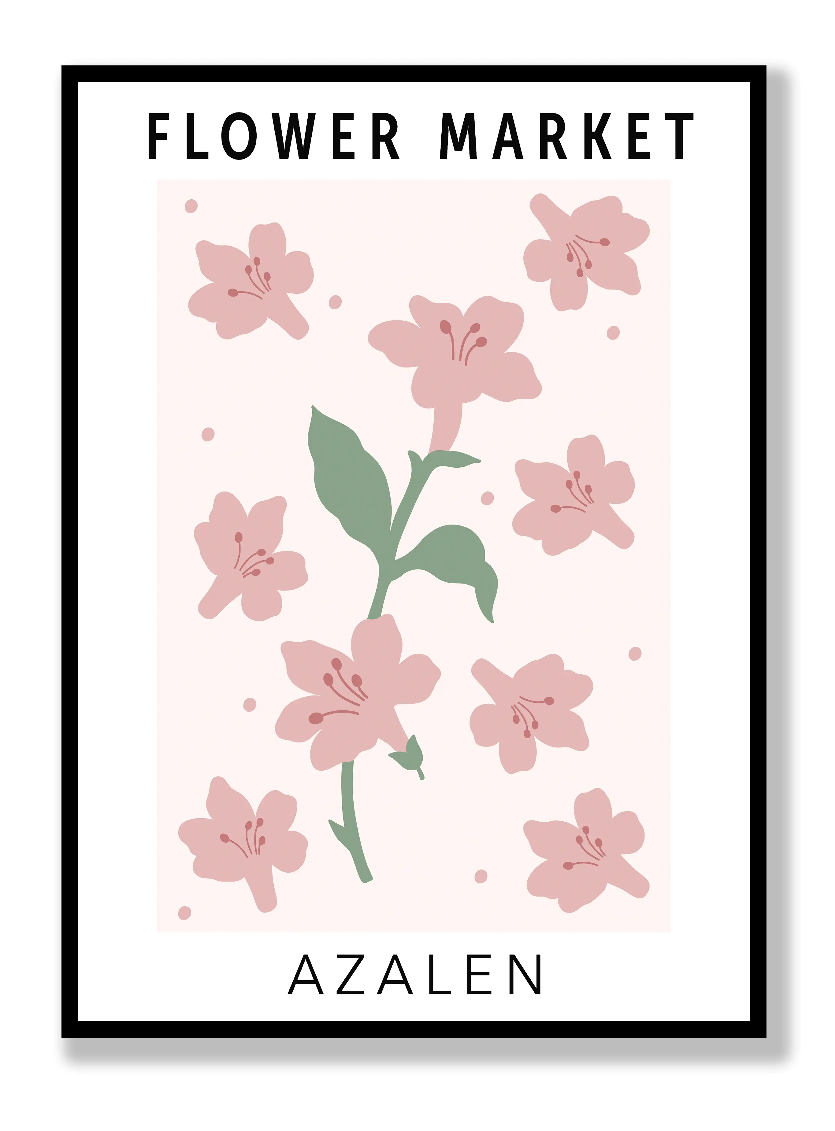 Blumenmarkt-Azaleen Poster