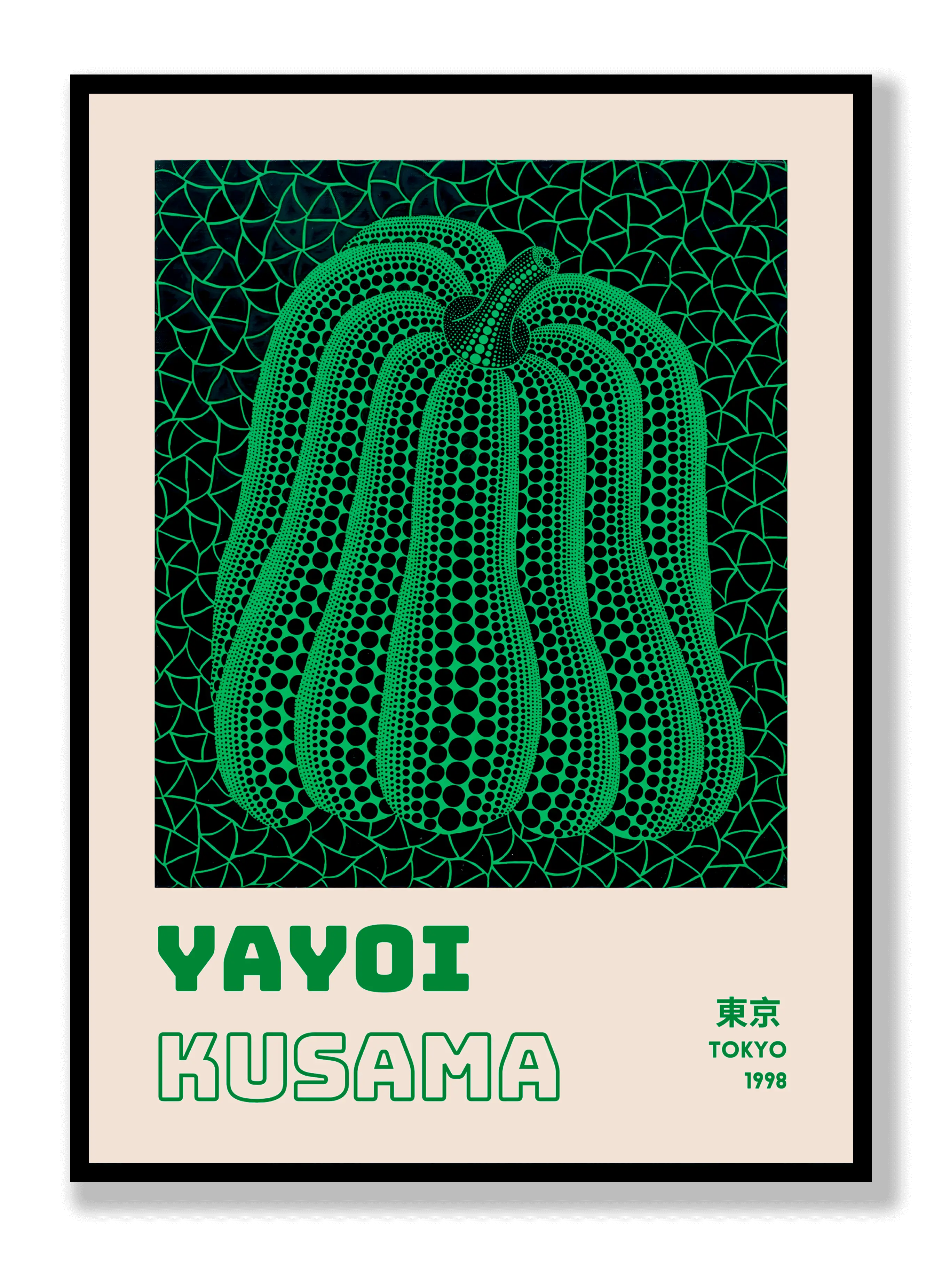 Yayoi Kusama - Green Pumpkin Plakat