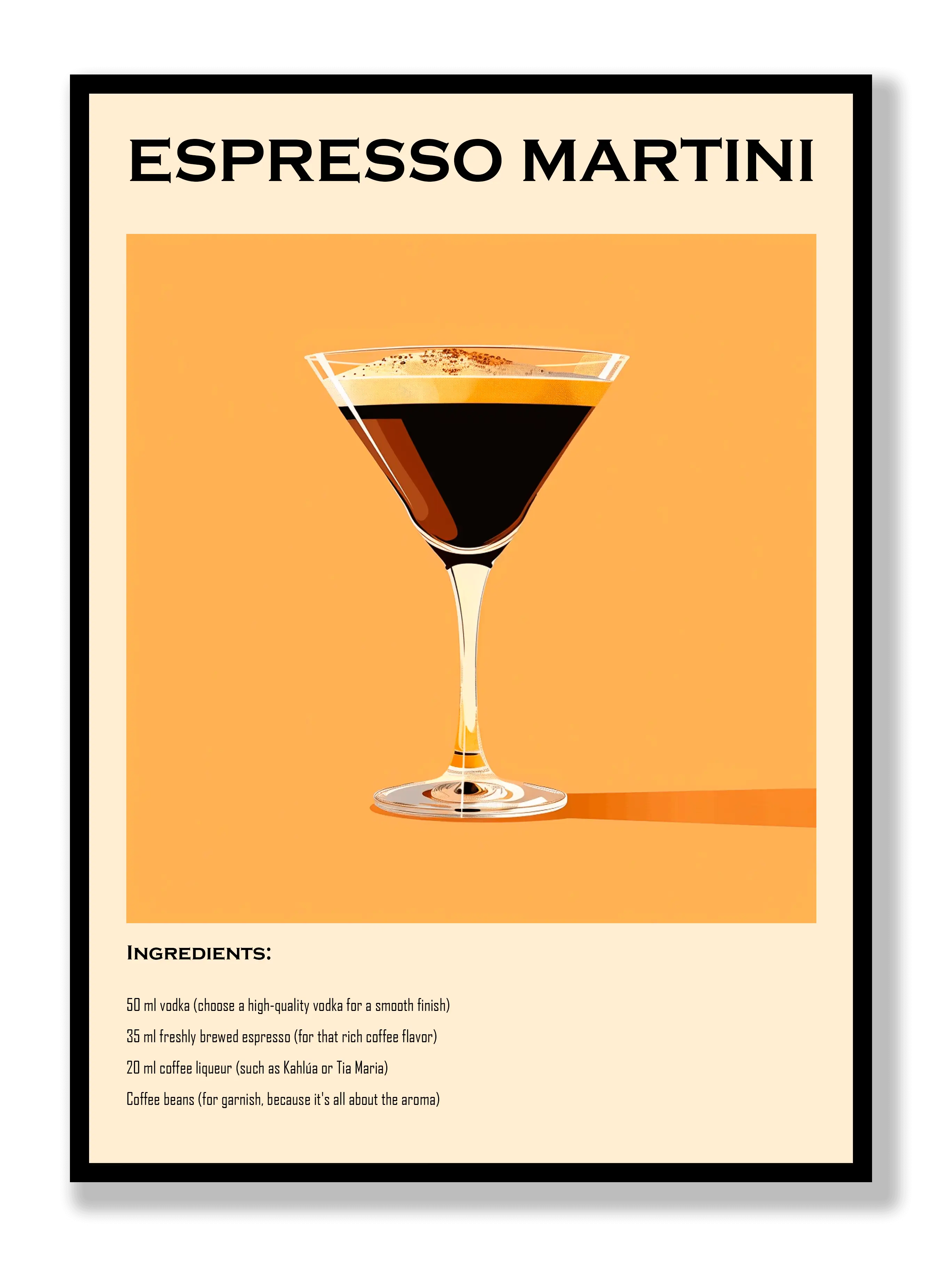 Espresso Martini Plakat