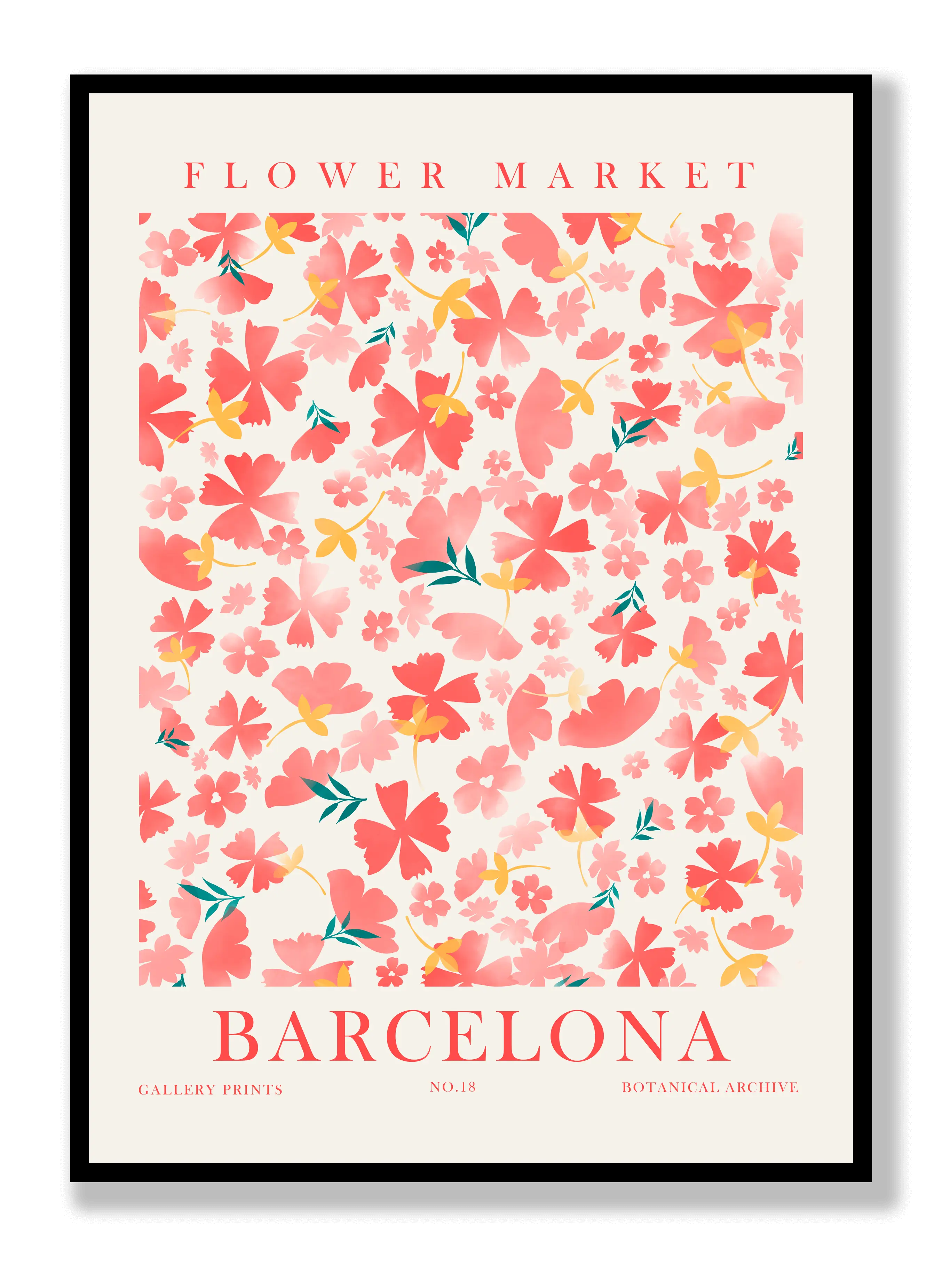 Blumenmarkt Barcelona Poster