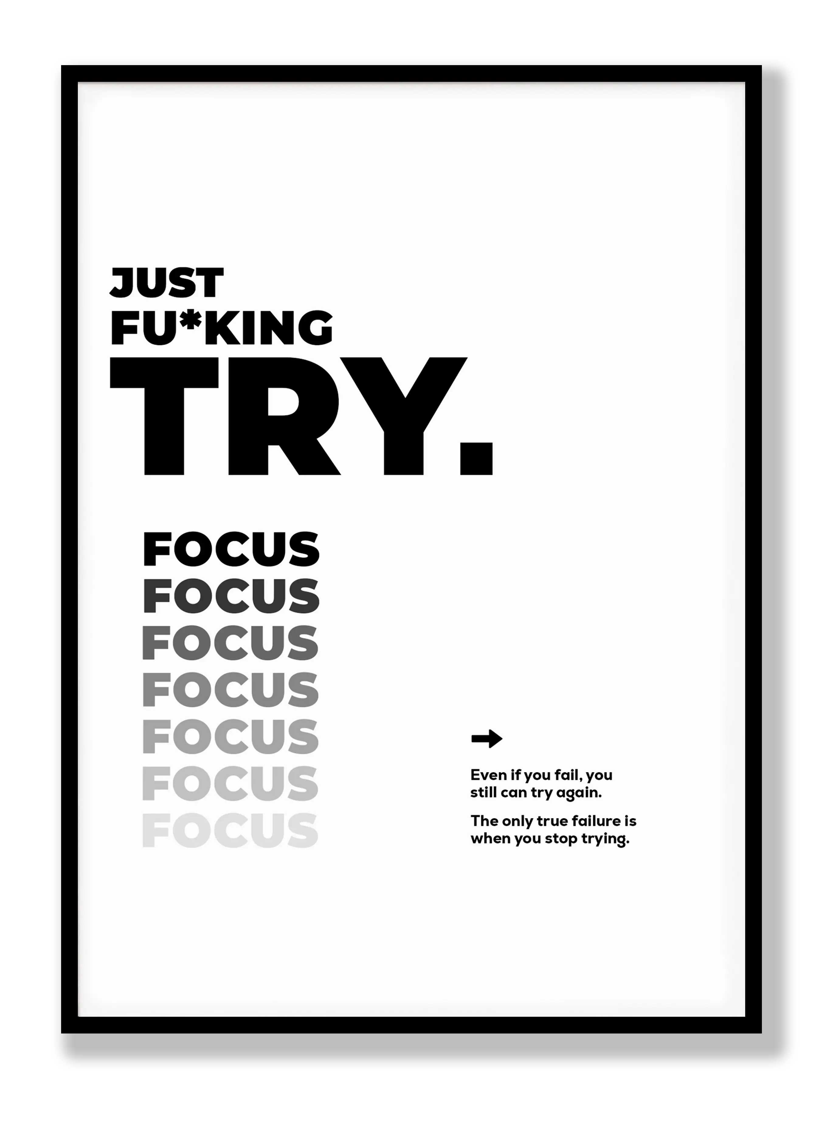 Just f*cking try Plakat