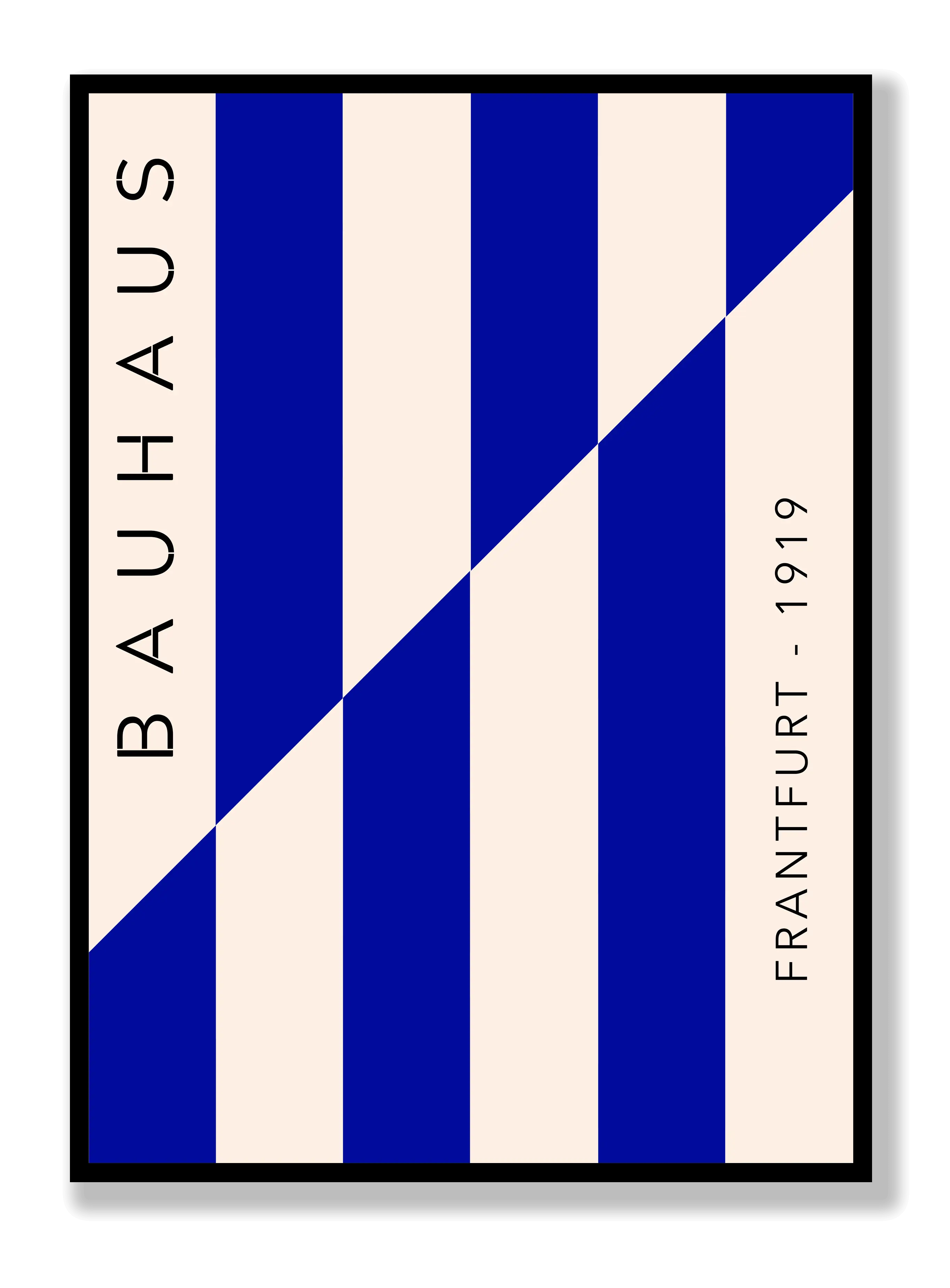 Bauhaus Reverse Blue Poster