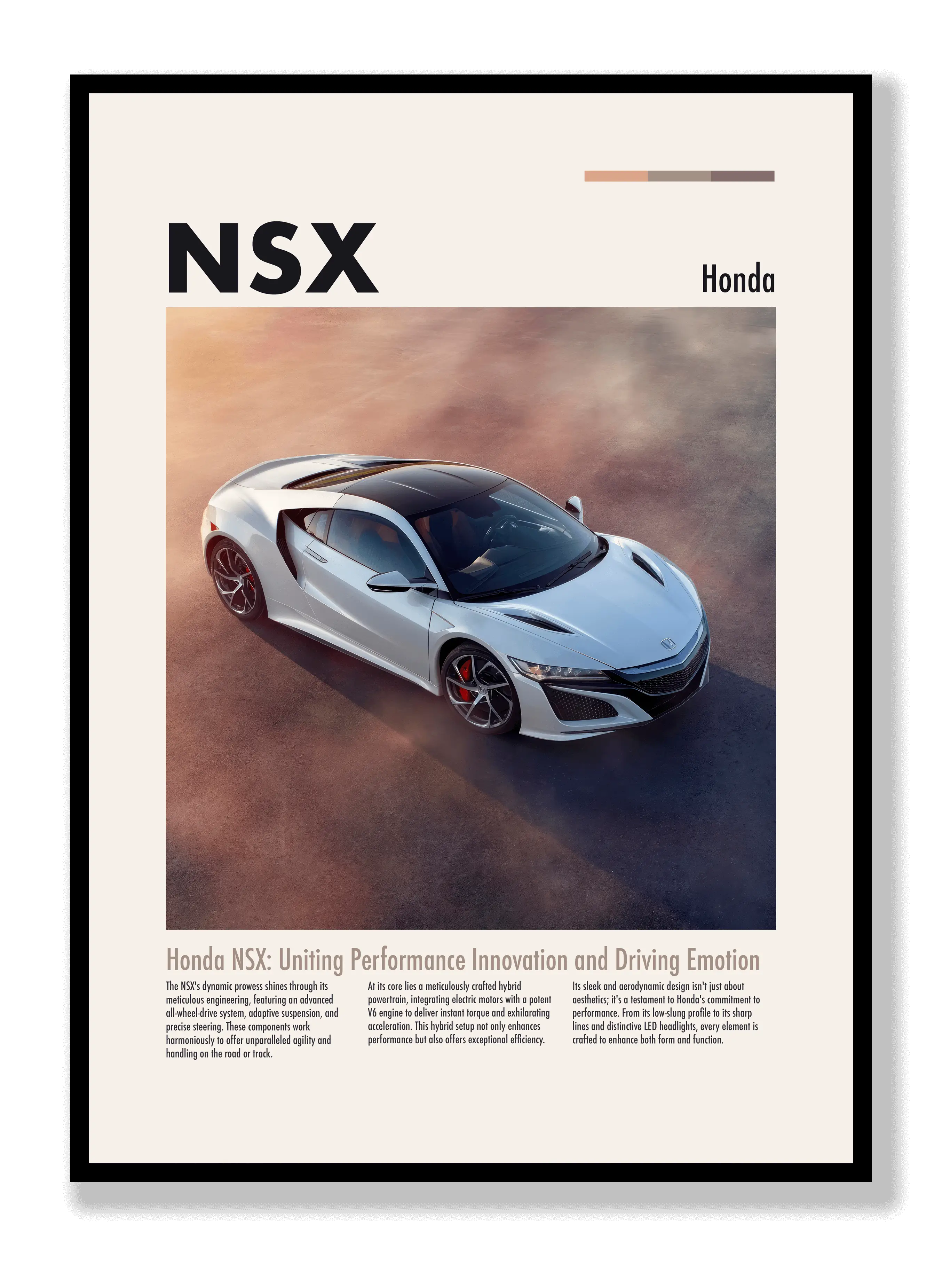 Honda NSX Plakat
