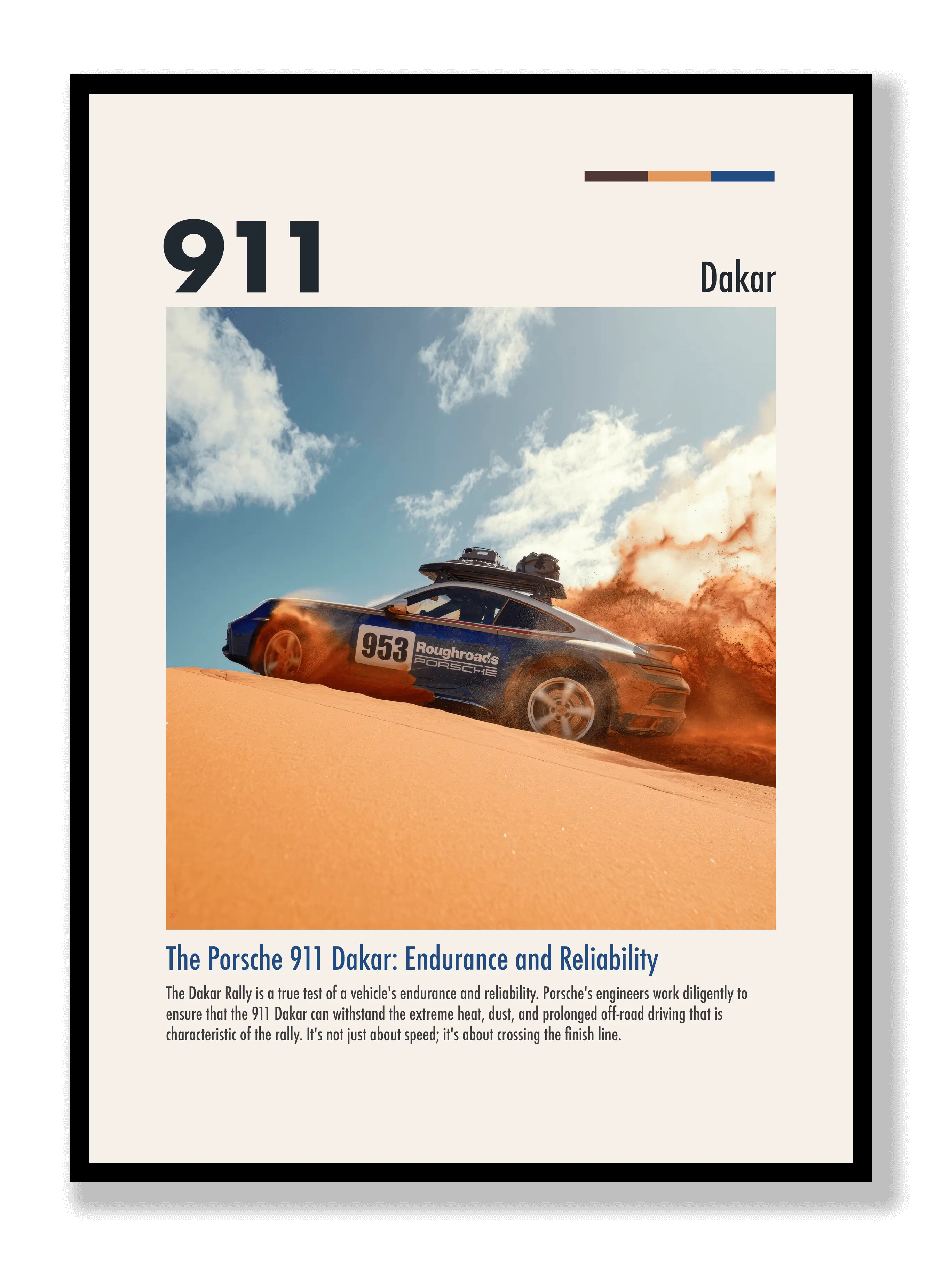 Porsche 911 Dakar Plakat
