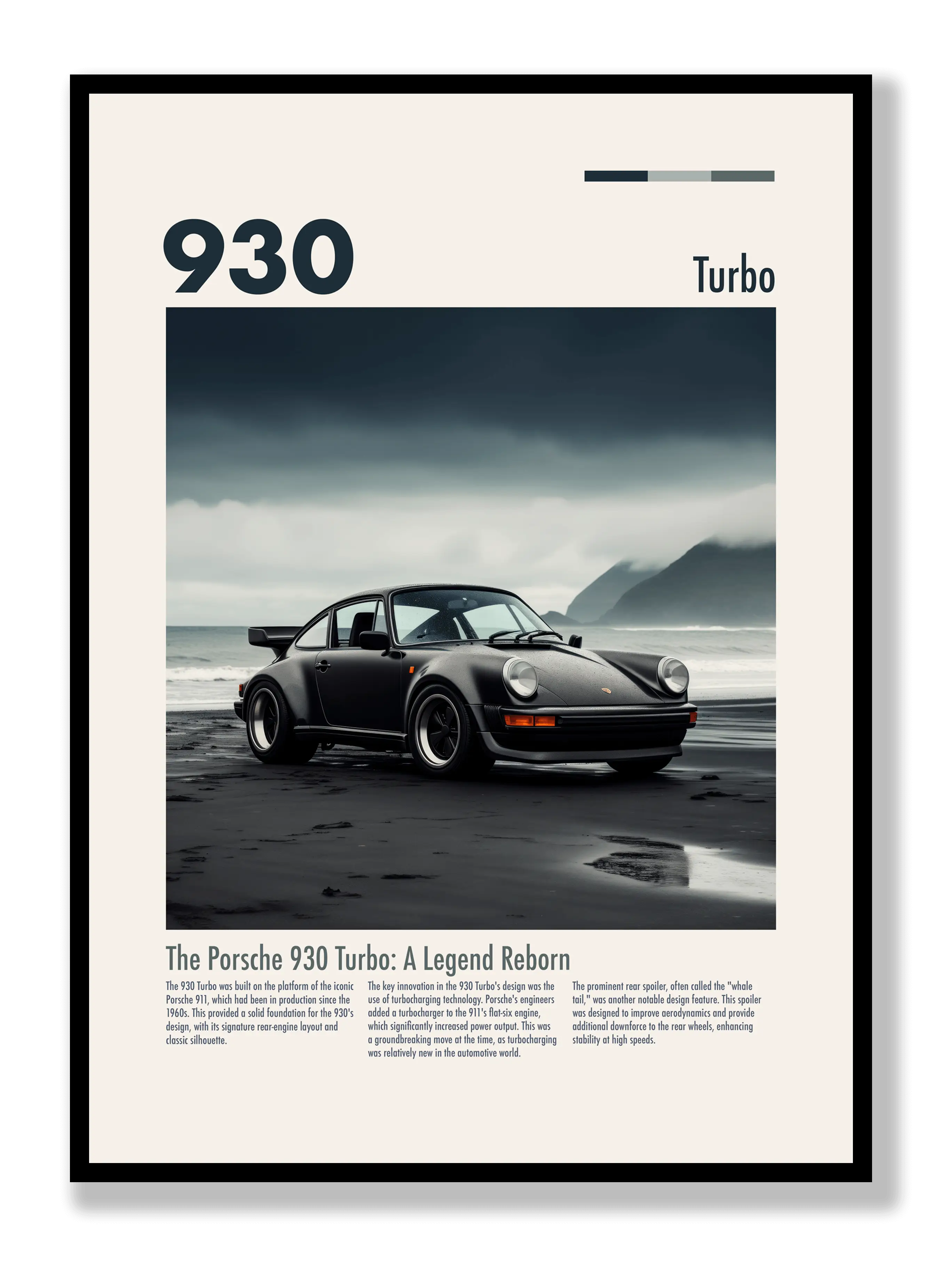 Porsche 930 Turbo Plakat