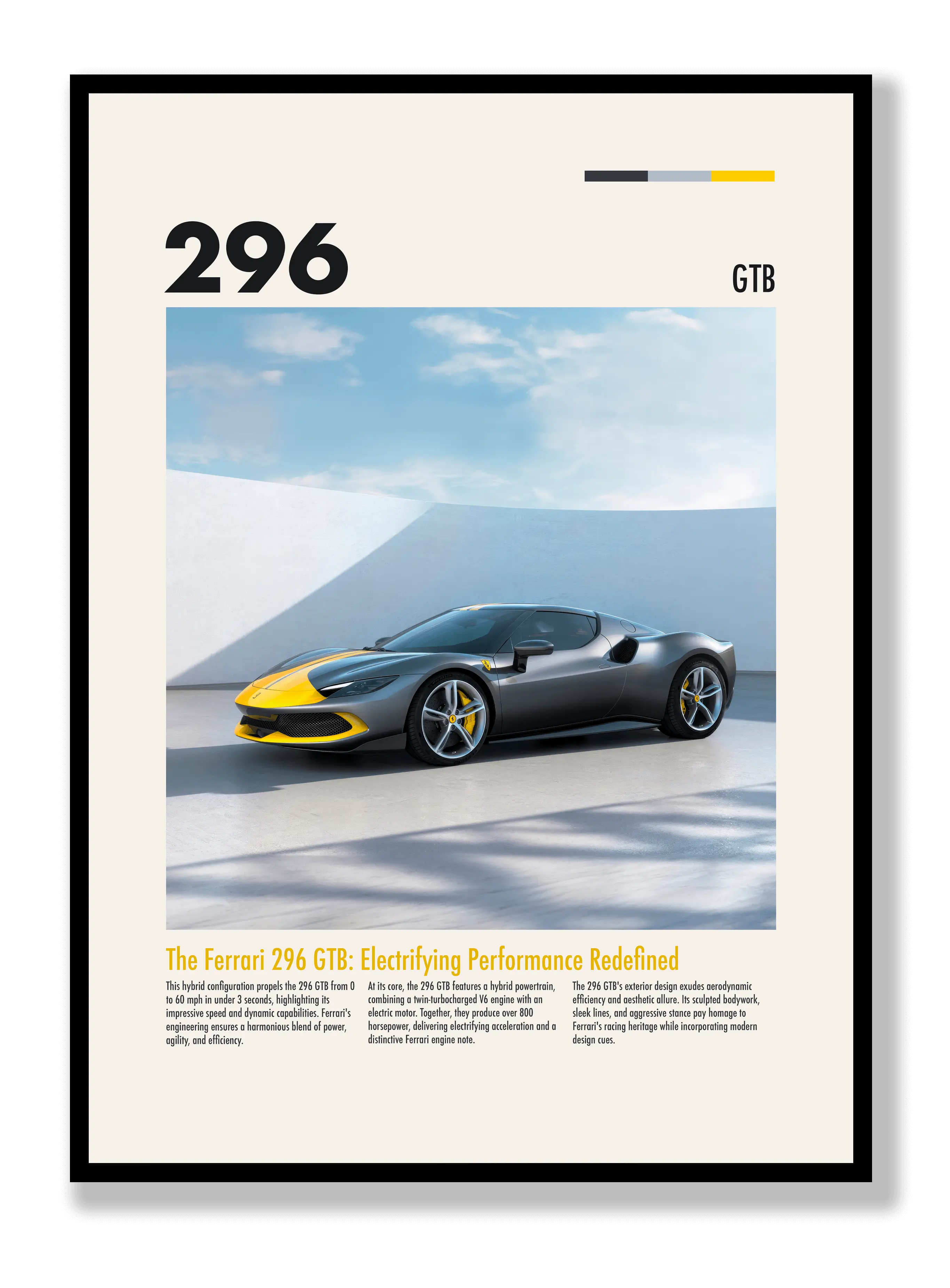 Ferrari 296 Plakat