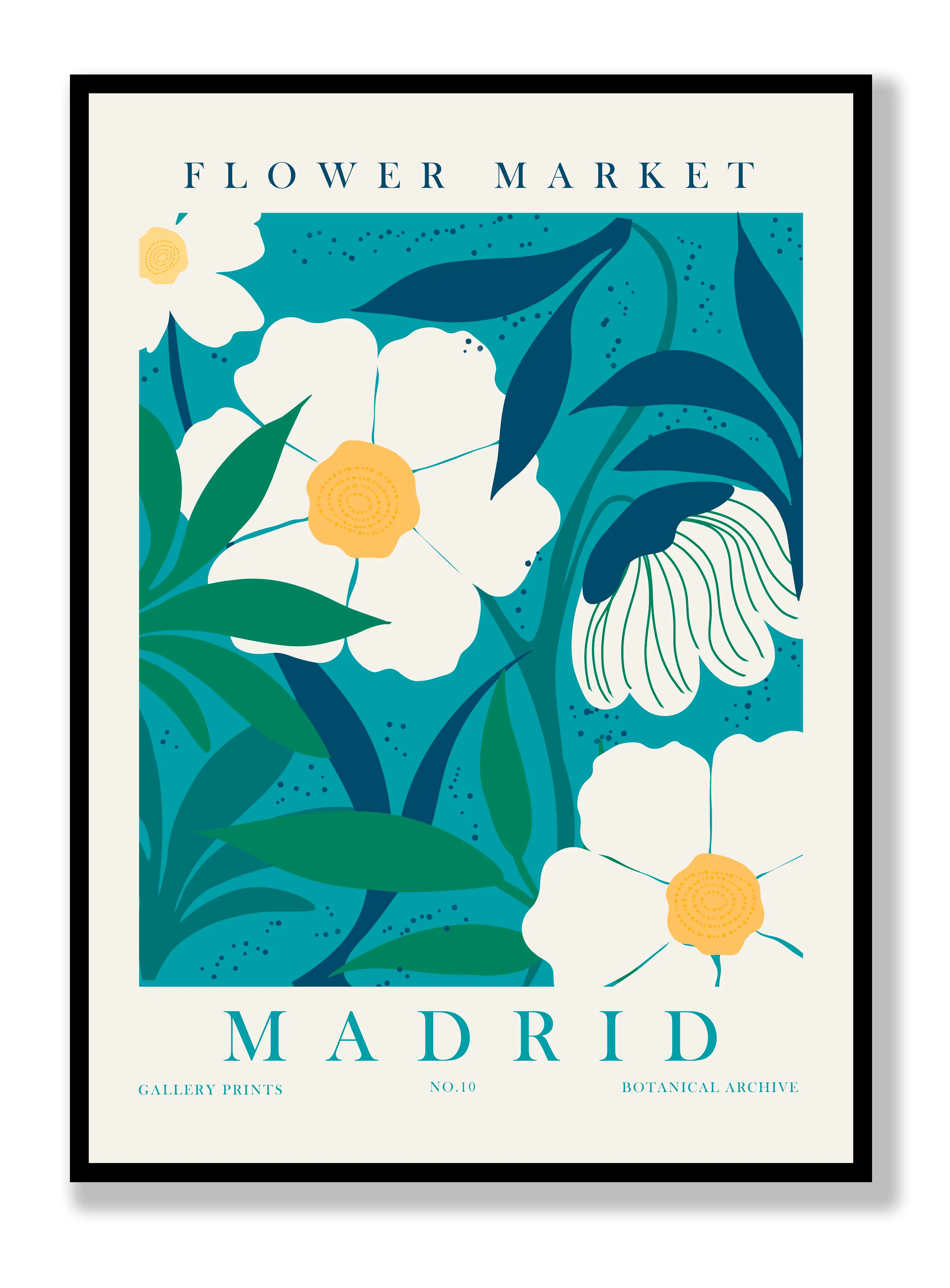 Blumenmarkt Madrid Poster