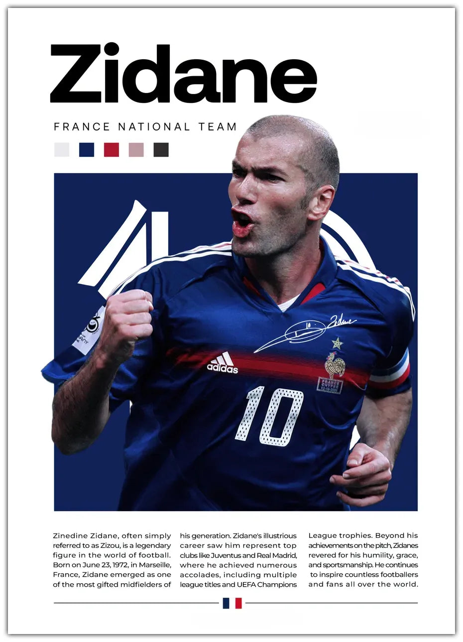 Zinedine Zidane No. 2 Plakat