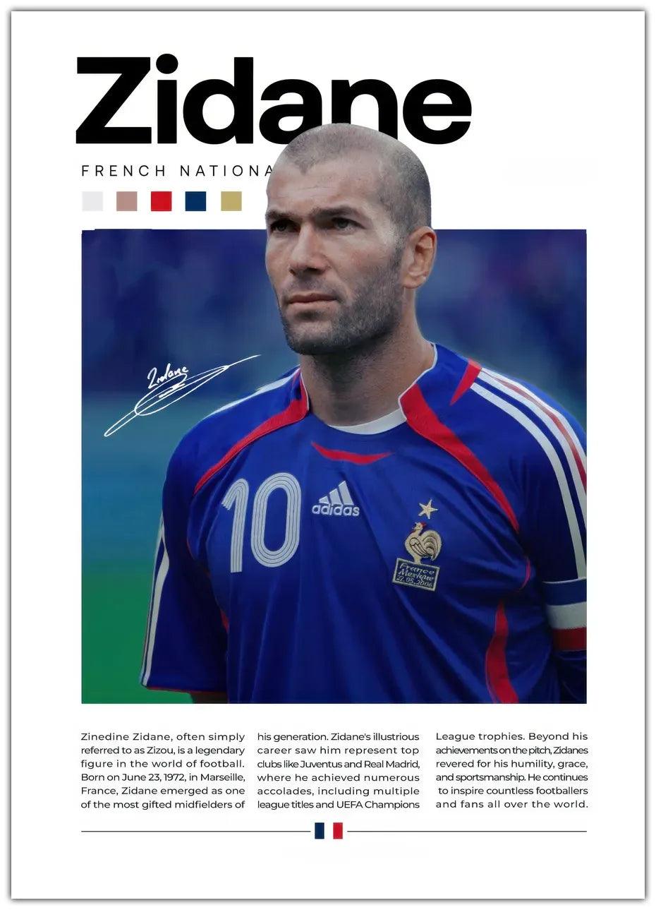 Zinedine Zidane Plakat