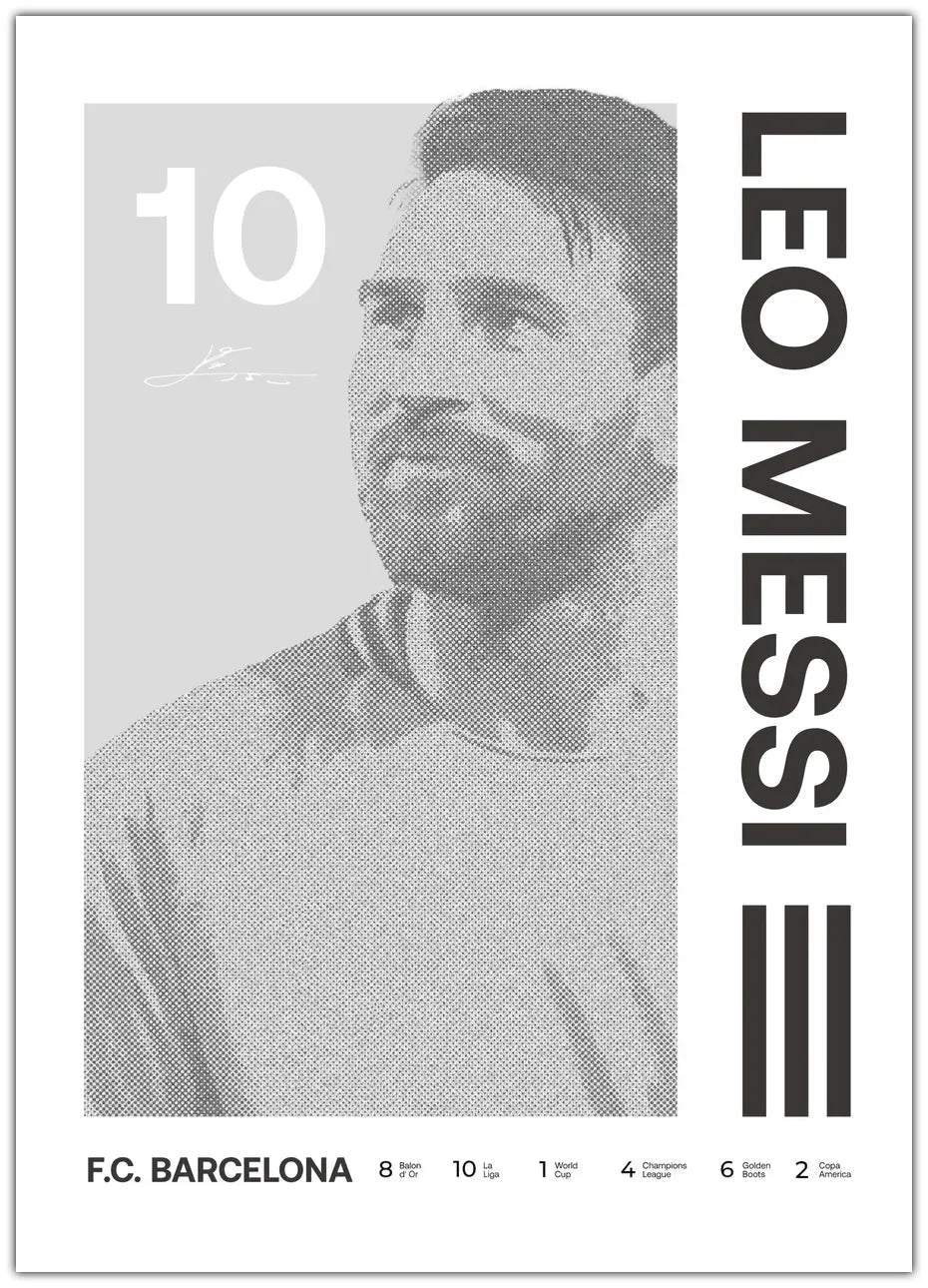 Lionel Messi No. 4 Plakat