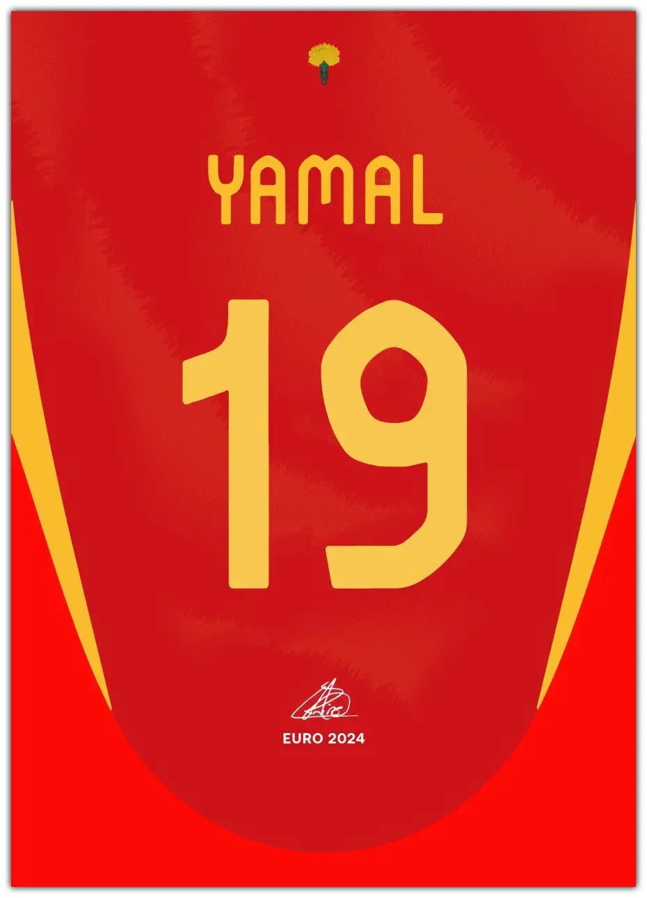 Lamine Yamal Shirt Plakat