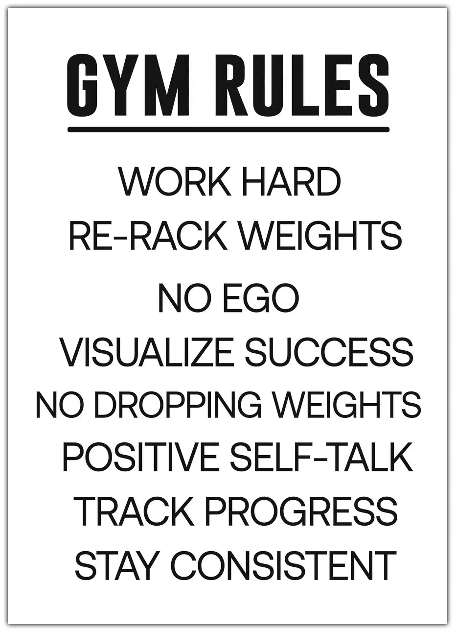 Gym Rules Plakat