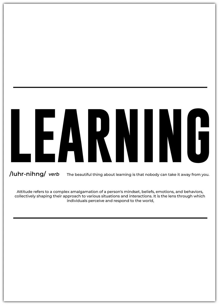 Learning Plakat