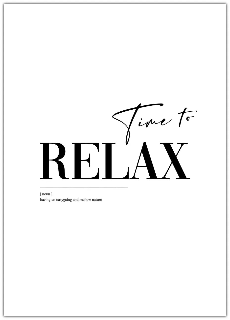 Time to relax Plakat