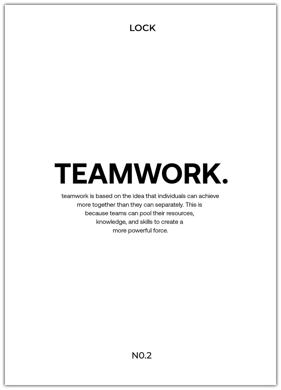 Teamwork Plakat