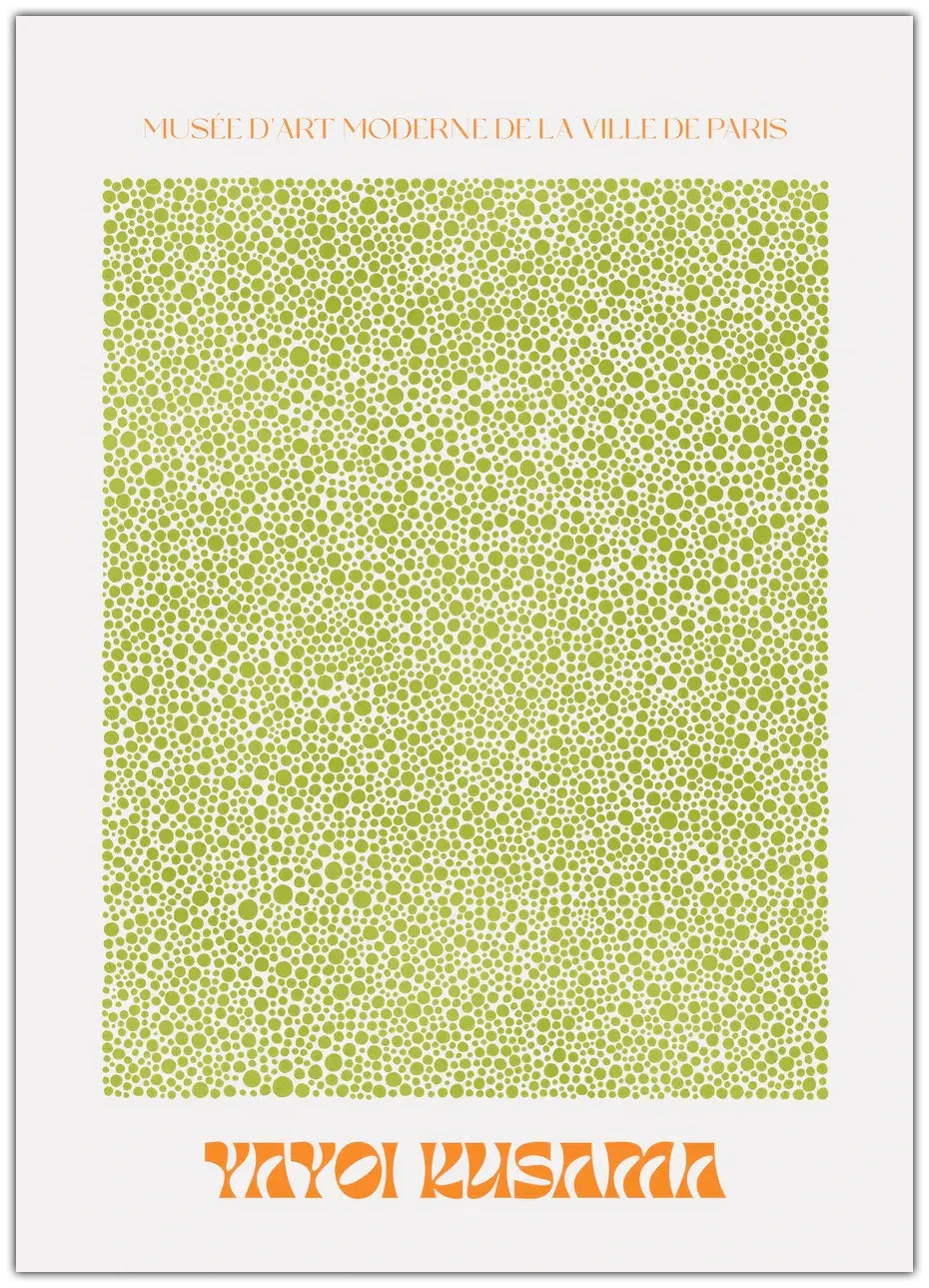 Yayoi Kusama Grüne Punkte Poster