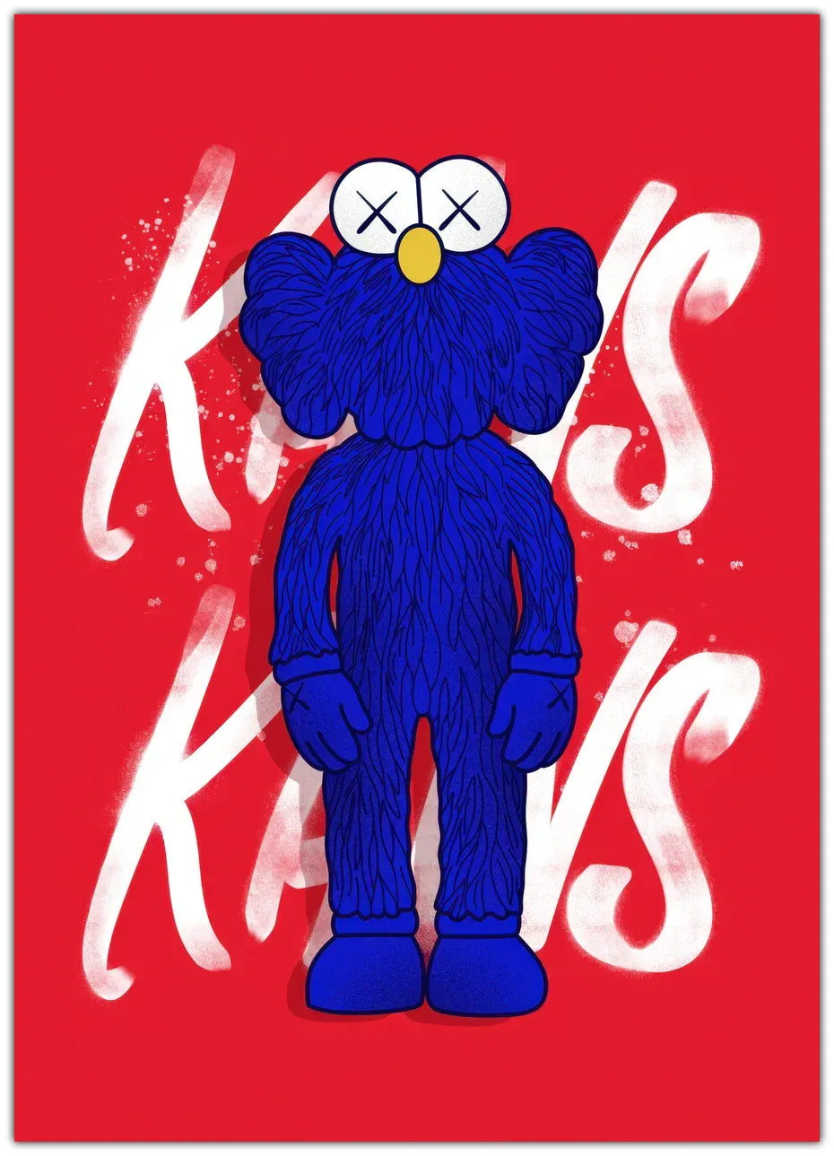 Blue Kaws Plakat