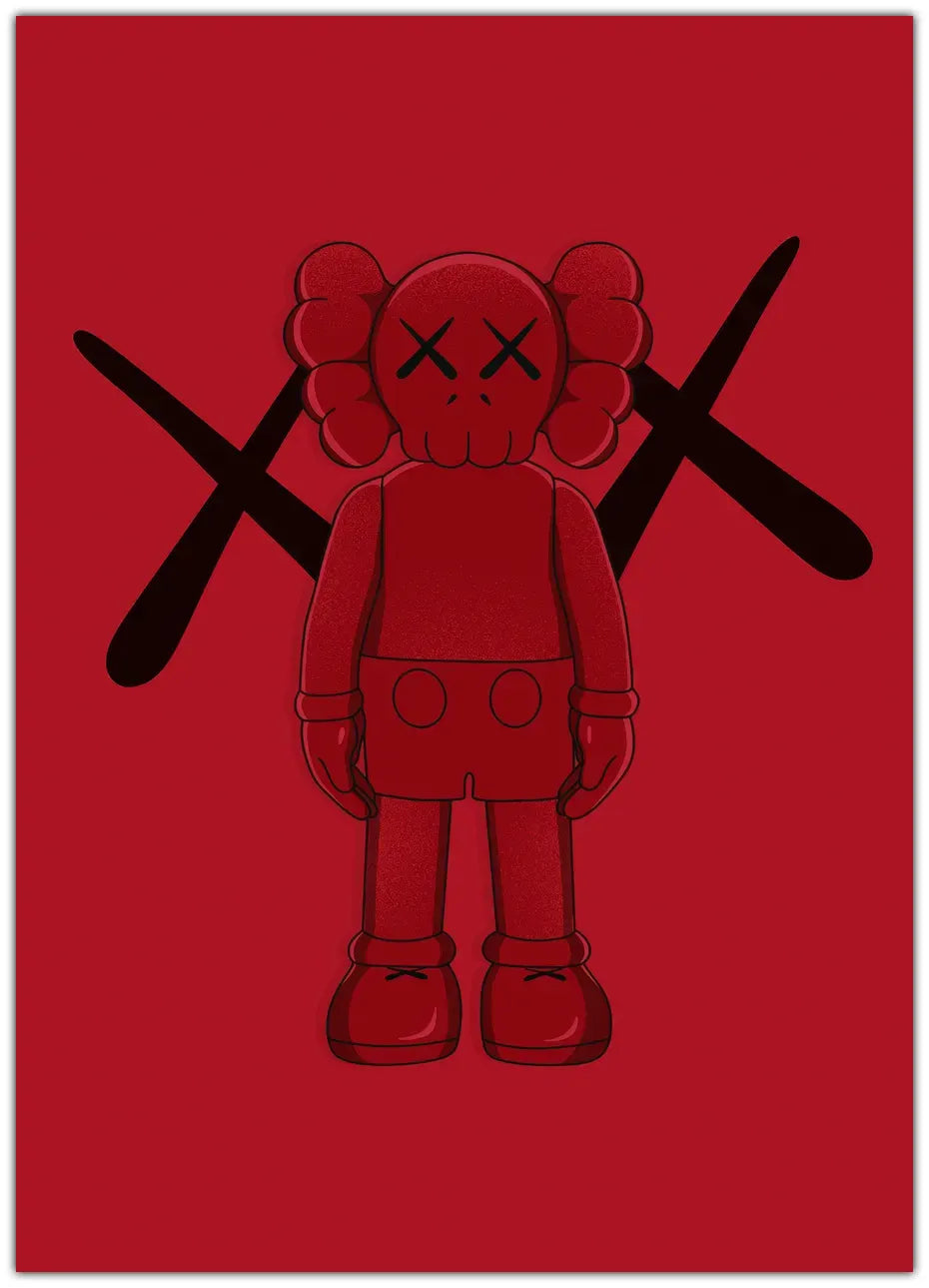 Red KAWS Plakat