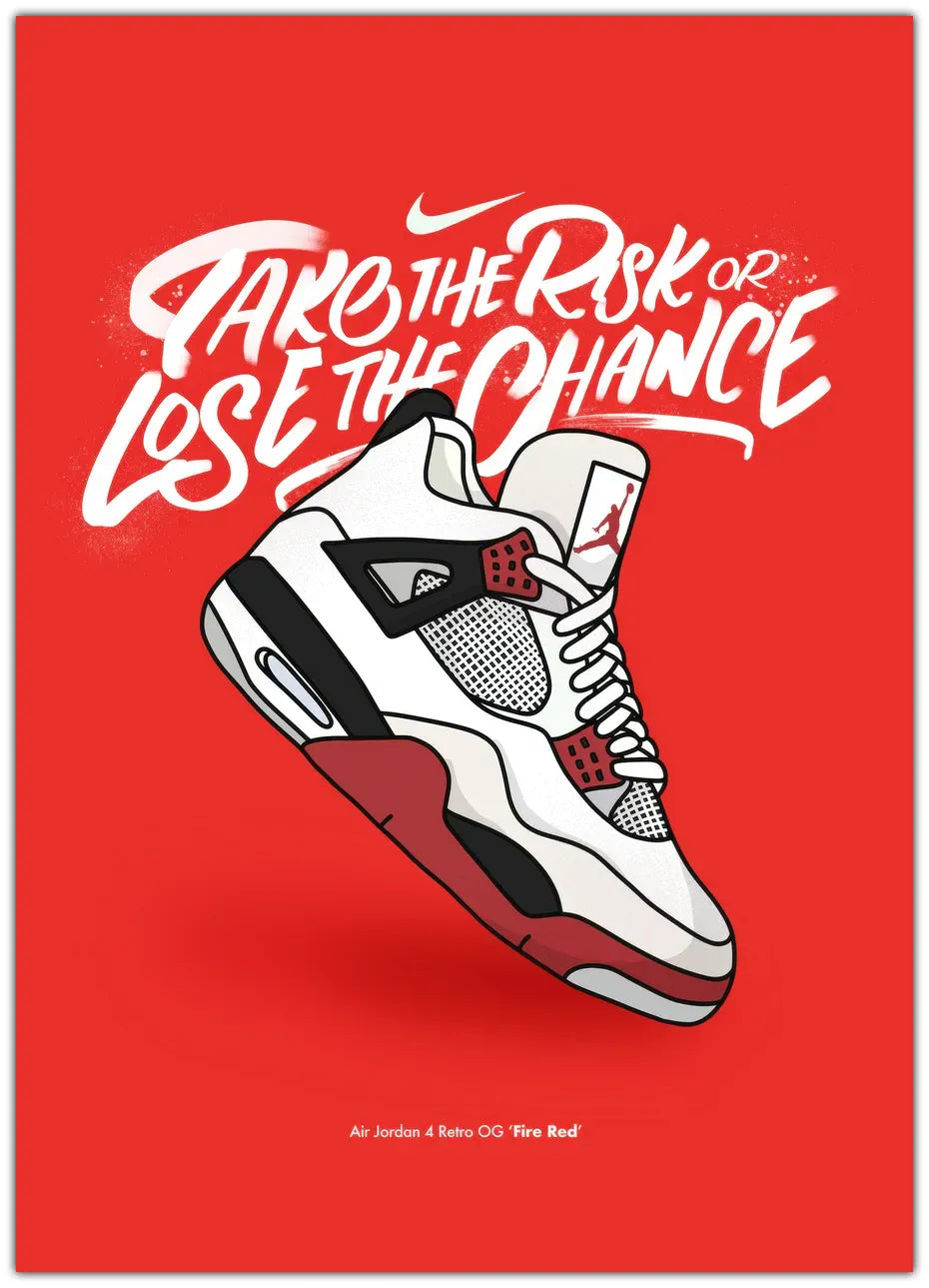 Air Jordan 4 Retro OG ''Fire Red'' Plakat