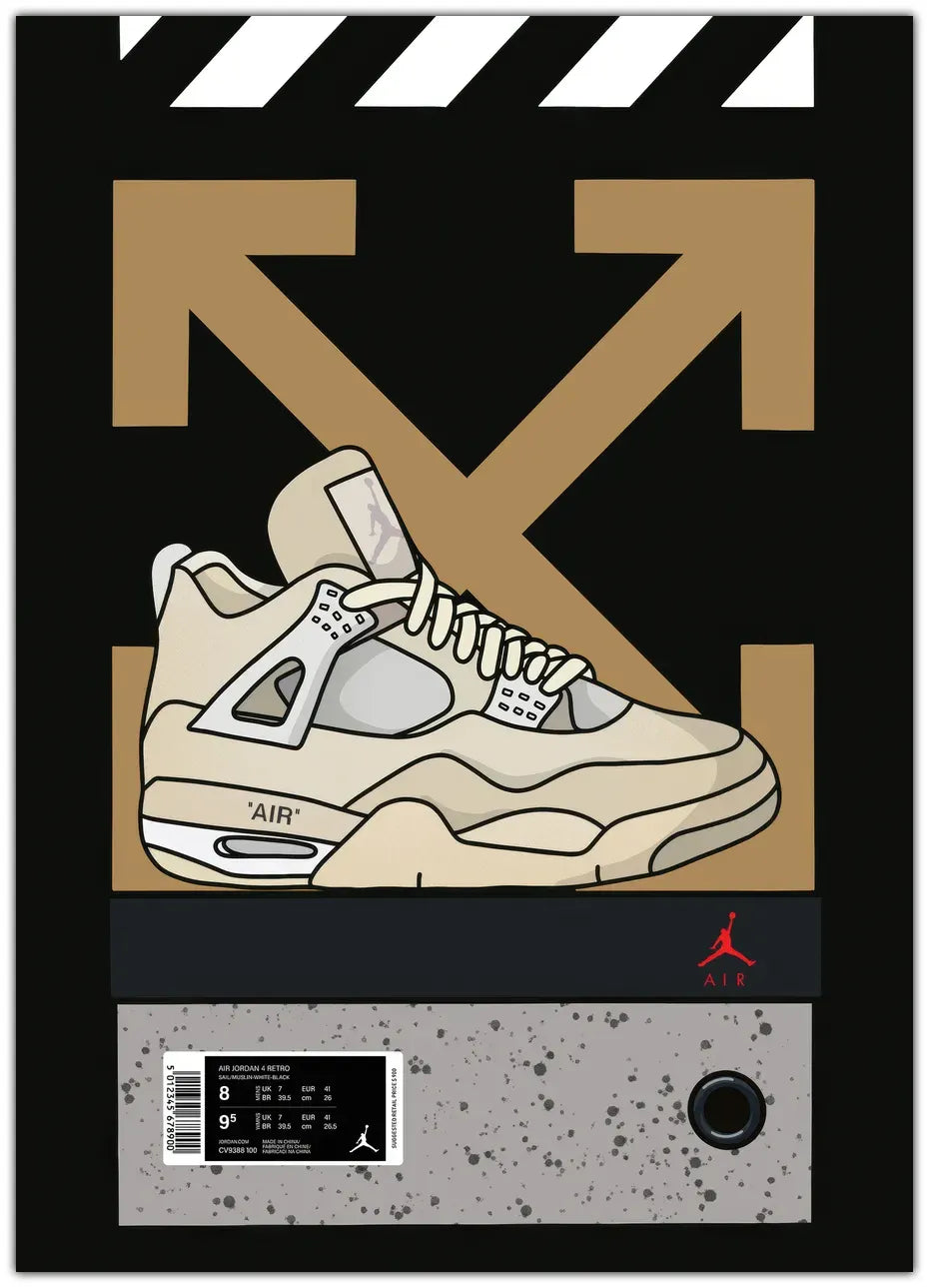 Air Jordan 4 ''OFF WHITE'' Plakat