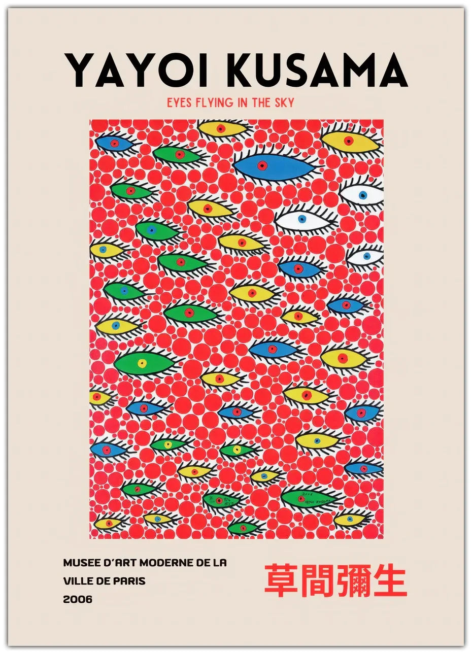 Yayoi Kusama - Augen fliegen in den Himmel Poster